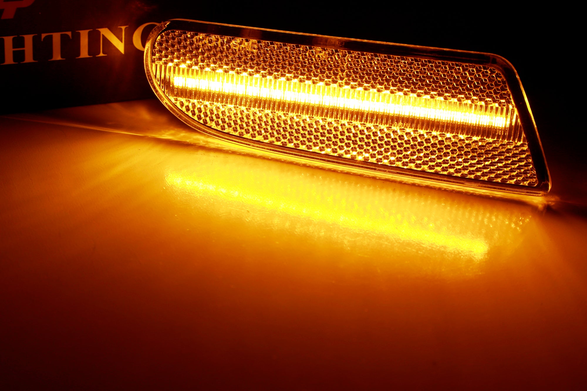 Amber LED Side Marker Lights for 2000-2006 Mercedes W220 S-Class - Clear Lens, Easy Installation - Perfect for Night Driving & Car Customization