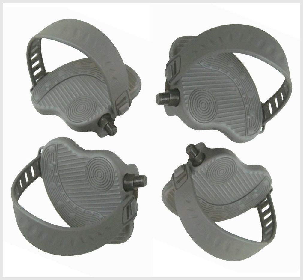 Life Fitness Bike Pedals P781RL - Pair (Left + Right) with Adjustable Straps - Replacement for OEM# AK63-00124-0001 - Perfect for Home & Gym Cycling Workouts