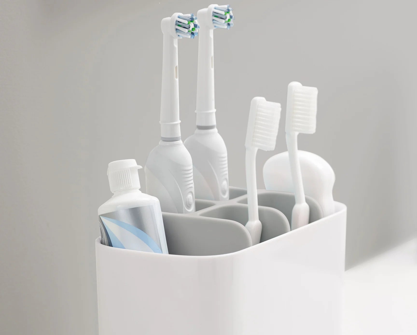 Large Toothbrush Holder - Bathroom Organizer for Multiple Toothbrushes, Perfect for Family and Travel Use