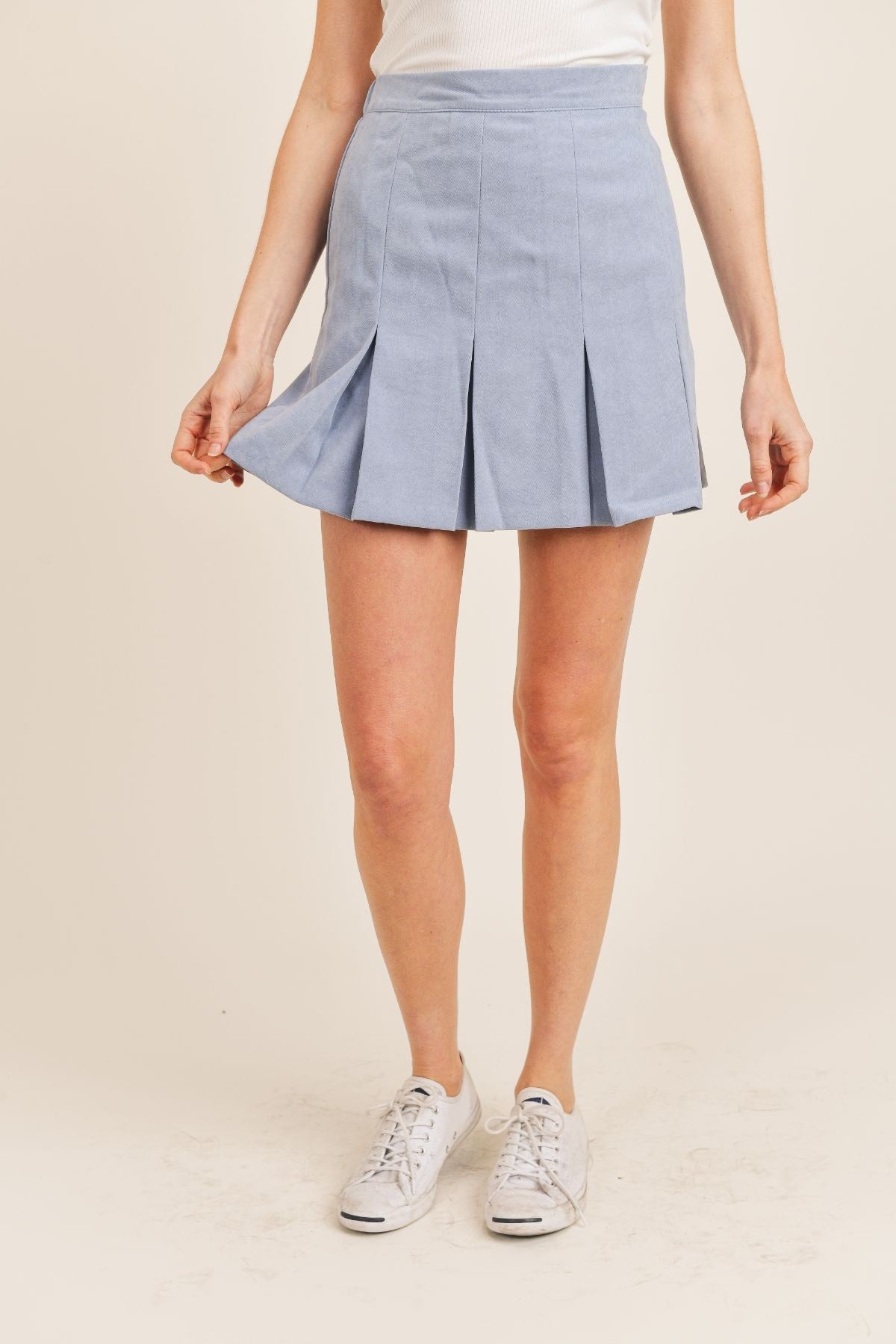 Secret Splendor Pleated Skirt for Women - Elegant A-Line Midi Skirt with Flowy Pleats | Perfect for Office, Date Night & Special Occasions