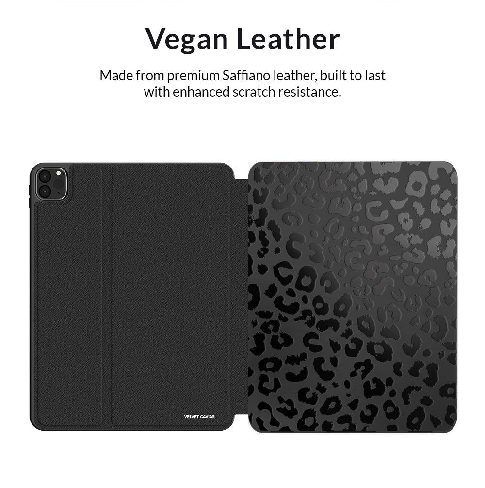 Black Leopard iPad Case 2.0 - Premium Protective Cover for iPad Air/Pro, Slim Fit with Auto Sleep/Wake | Perfect for Work, Travel & Home Use