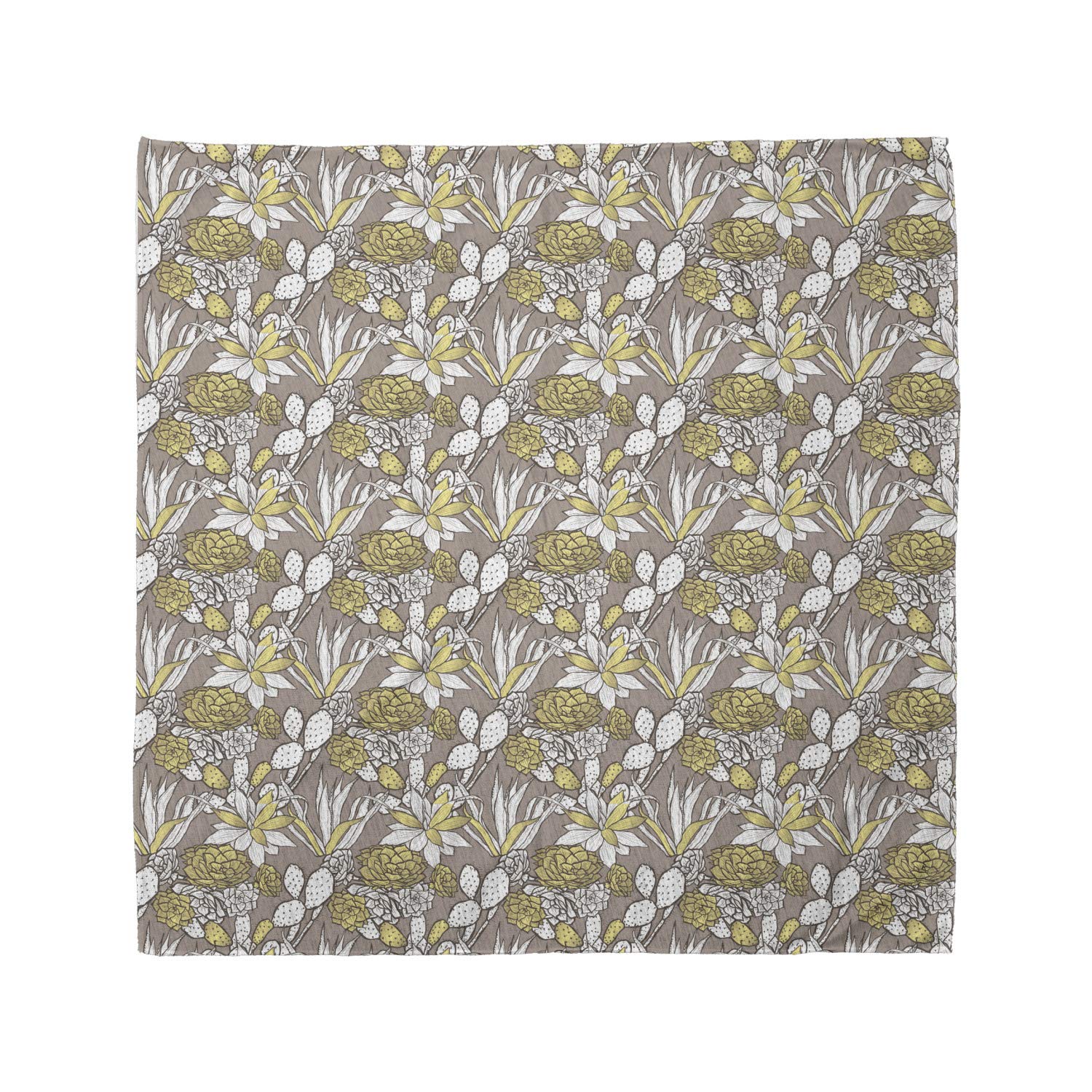 Ambesonne Botanic Bandana - Cactus and Floral Print Unisex Head & Neck Scarf for Outdoor Hiking, Music Festivals, and Summer Fashion Accessories