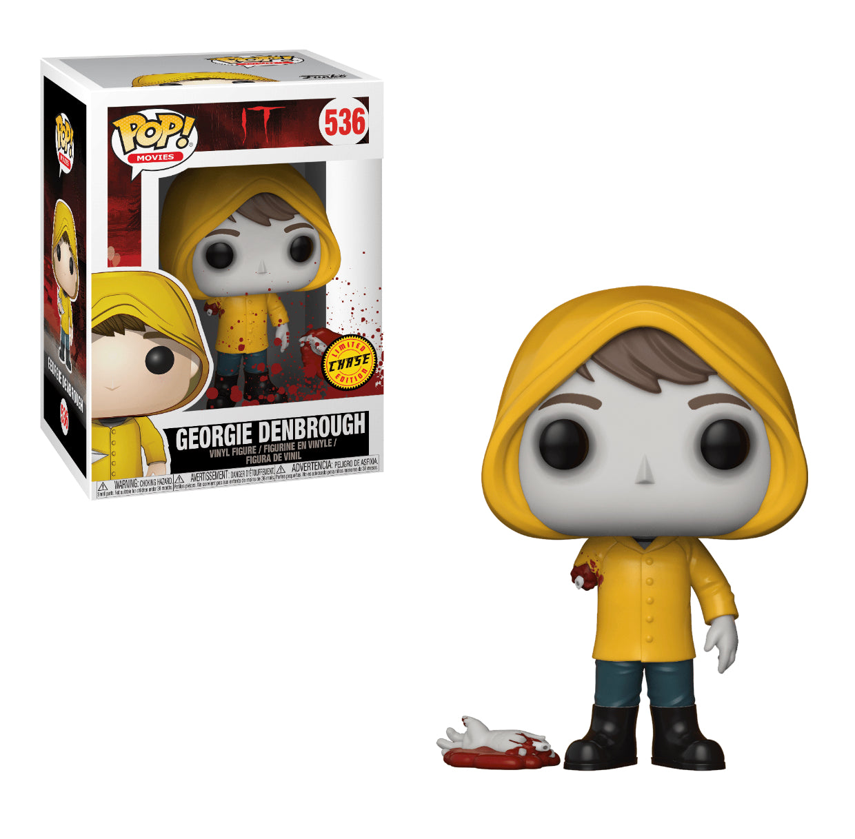 Funko Pop! Vinyl Figure - Georgie with Boat CHASE #536 | The IT Movie Collectible | Perfect for Horror Fans & Pop Culture Displays