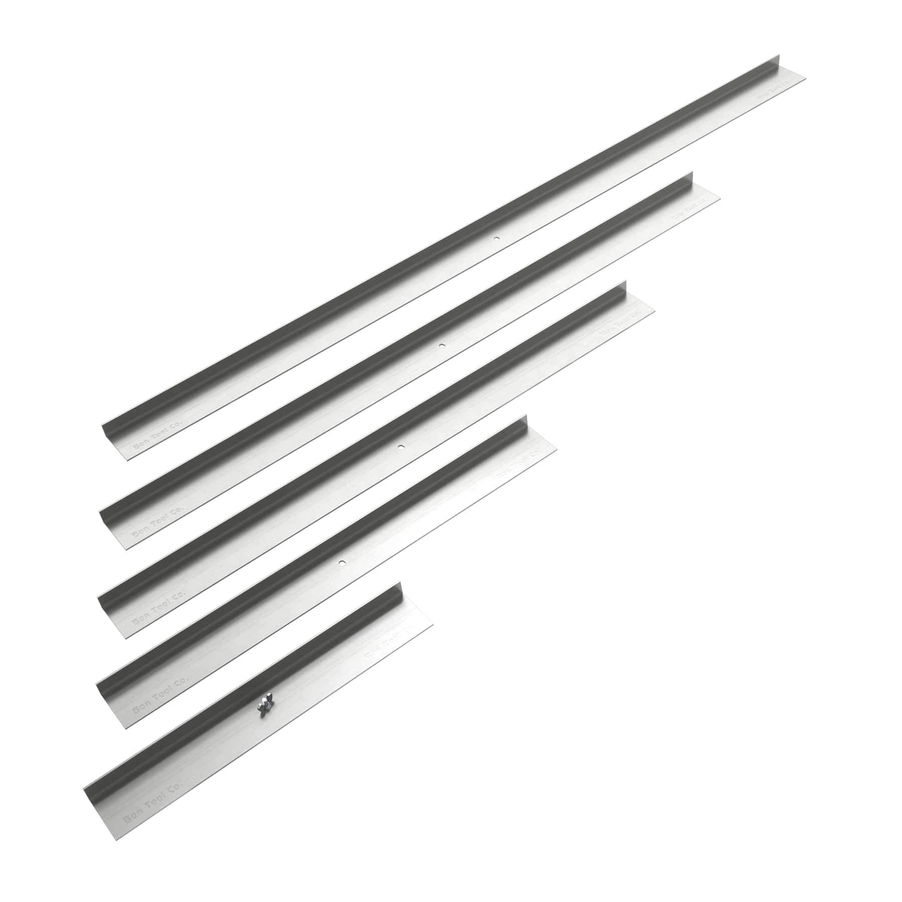 Bon Tool Aluminum Straightedge Set - 4-Piece Professional Measuring & Leveling Ruler Kit for Woodworking, Construction & DIY Projects - Perfect for Framing, Flooring & Drywall Installation