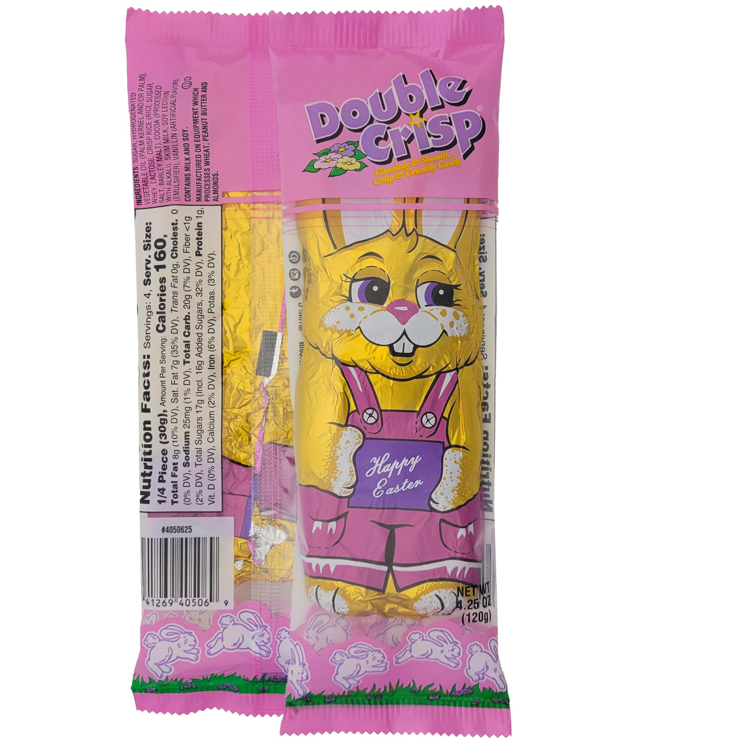 Fruidles Jumbo Easter Bunny Rabbit Milk Chocolate - 4.25oz Individually Wrapped Kosher Certified Dairy Treat - Perfect for Easter Baskets, Party Favors & Holiday Gifting