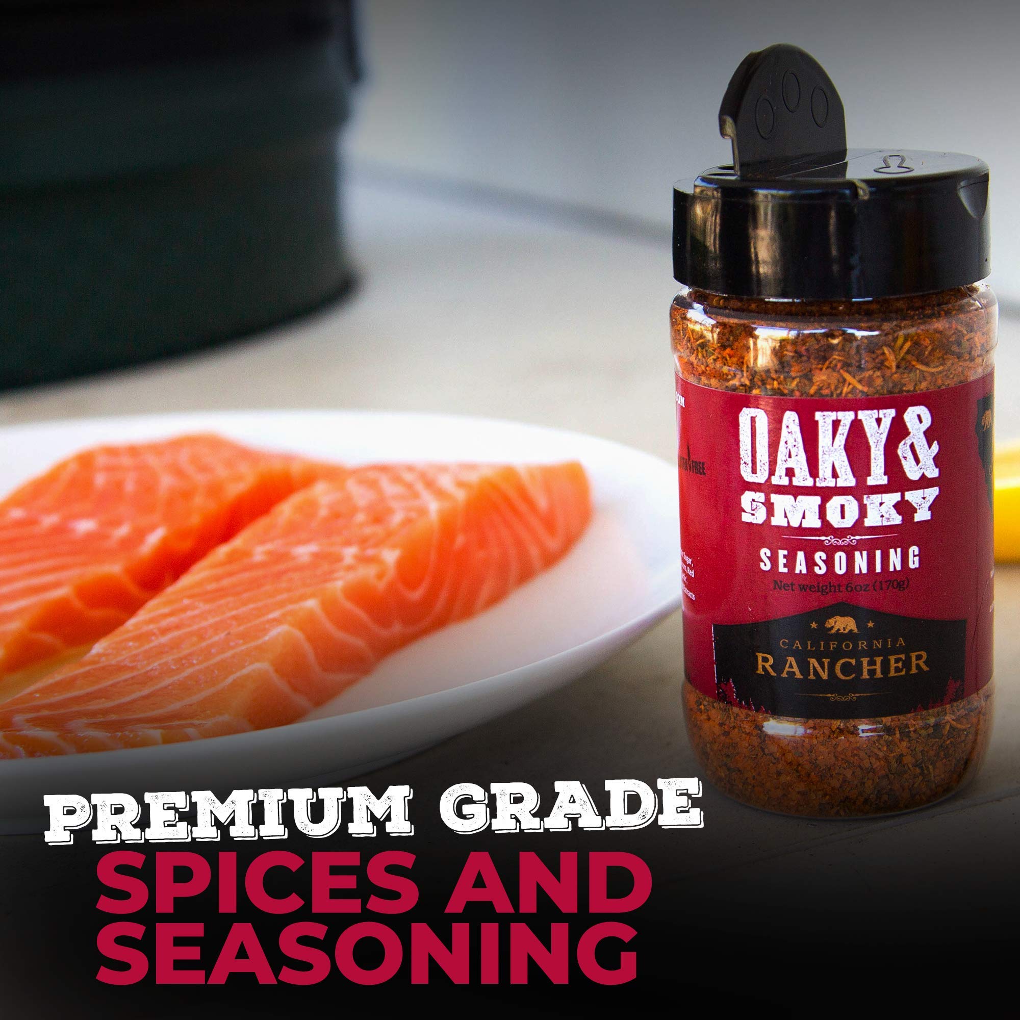 Premium Monterey Seafood Seasoning & 4 Craft BBQ Rubs Set - Gluten-Free Meat Seasoning for Smoking, Grilling & Roasting - Perfect for Steak, Ribs, Chicken & Seafood