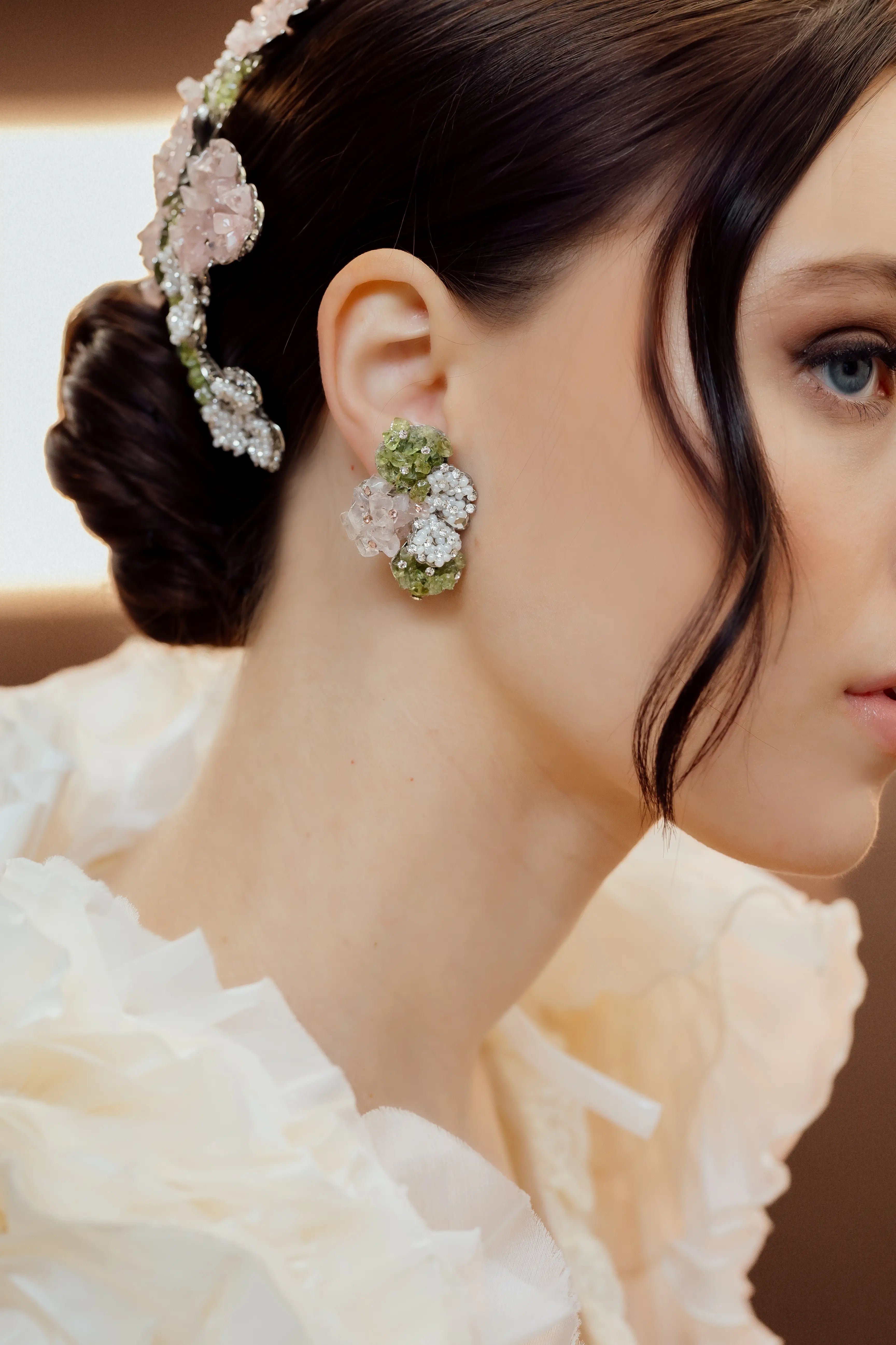 ROSALIE PETALE EARRINGS - Elegant Floral Dangle Earrings for Women | Perfect for Weddings, Parties & Special Occasions