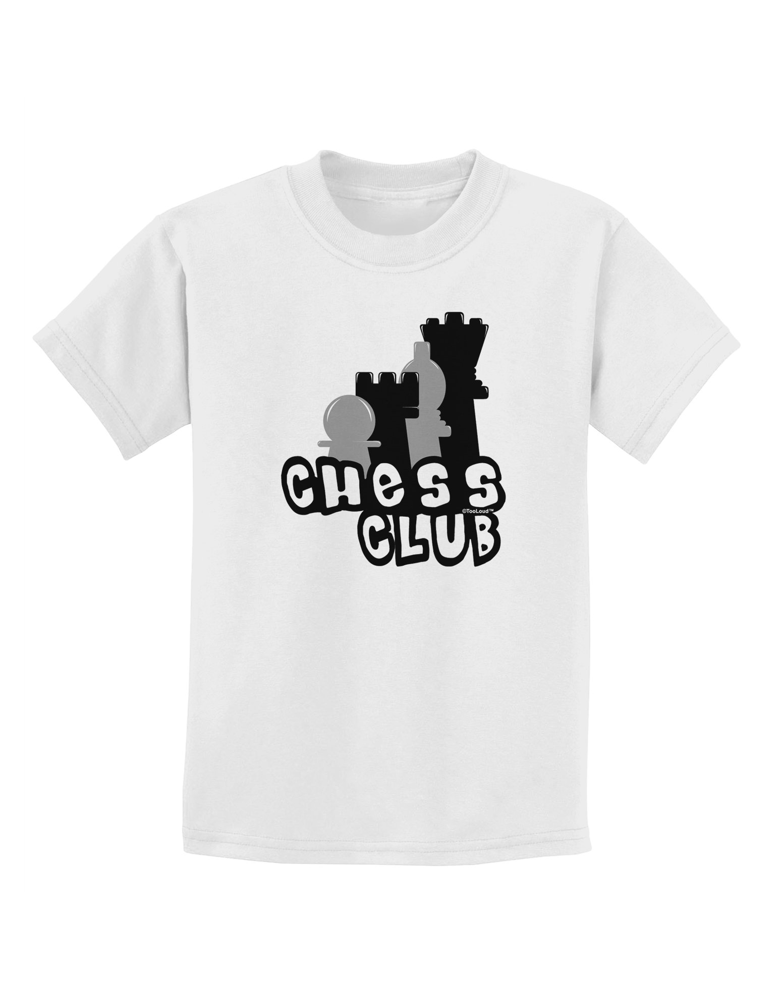 TooLoud Chess Club Kids T-Shirt - Fun Graphic Tee for Young Chess Players | Perfect for School, Tournaments & Chess Club Activities