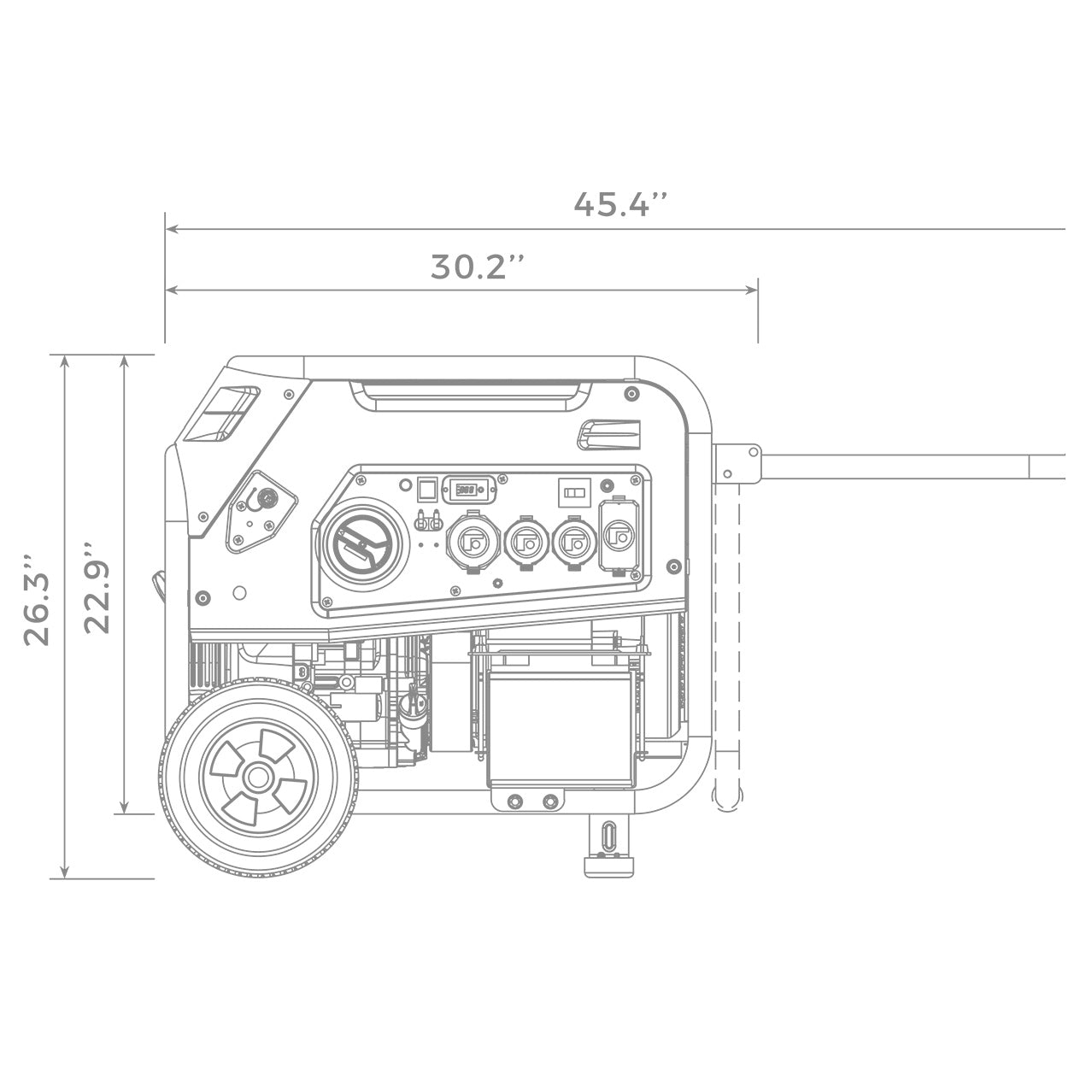 8000W Dual Fuel Portable Generator with Electric Start - 120V/240V Output for Camping, RV Trips & Emergency Power Backup
