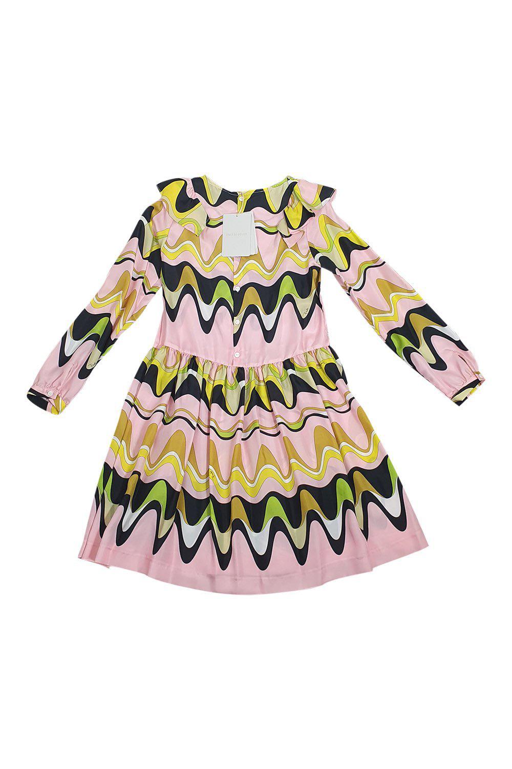 Emilio Pucci Women's Silk Blend Long Sleeve Twist Front Twill Dress - Elegant Cocktail & Evening Wear for Special Occasions