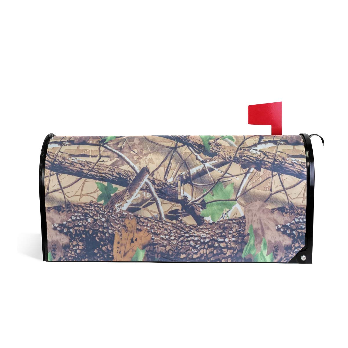 WOOR Military Camouflage Magnetic Mailbox Cover - Weatherproof Outdoor Mail Wrap for Garden, Yard & Home Decor - Fits Oversized Mailboxes (25