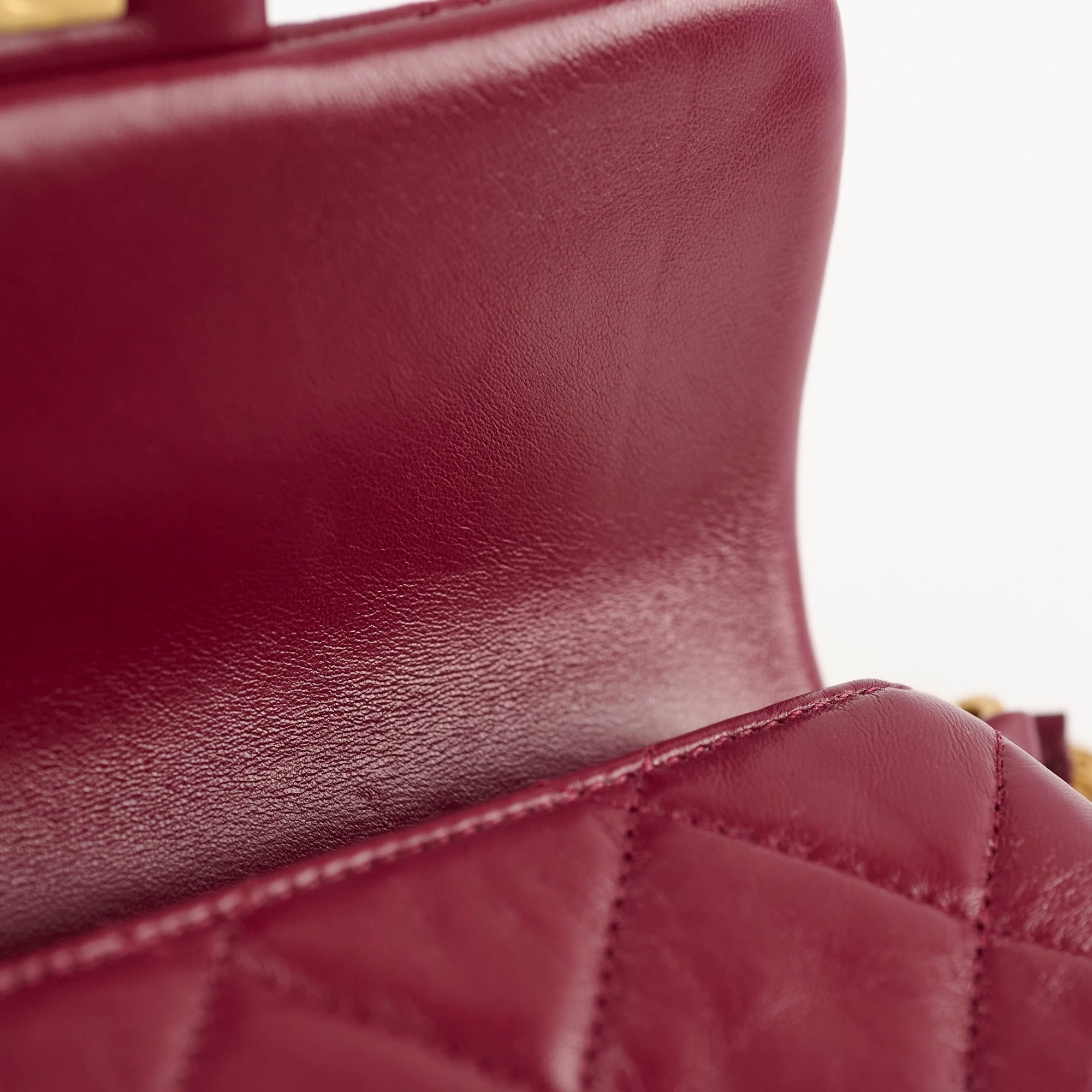 Authentic Chanel Seasonal Flap Bag in Burgundy with Microchip - Perfect for Evening Events, Parties & Luxury Fashion Accessories