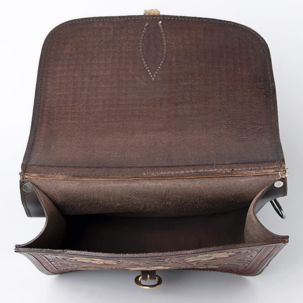 HILASON Heavy Duty Western Leather Horse Saddle Bag for Trail Riding & Biking | Durable Traditional Saddle Pack for Equestrian & Cycling | Perfect for Ranch Work, Horse Shows & Outdoor Adventures