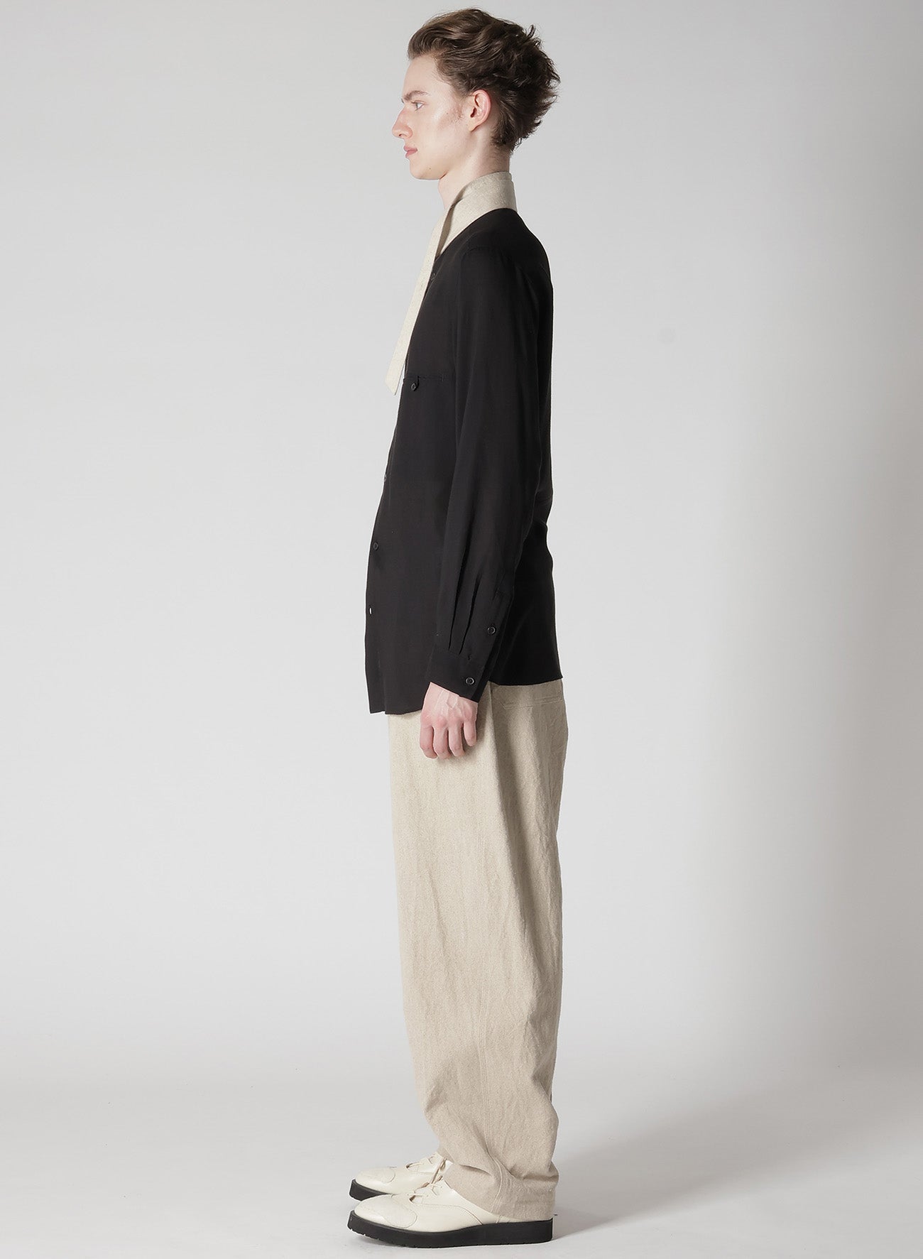 Elegant Cellulose Loan Ribbon Spare Collar Blouse for Women - Perfect for Office Wear, Parties & Special Occasions