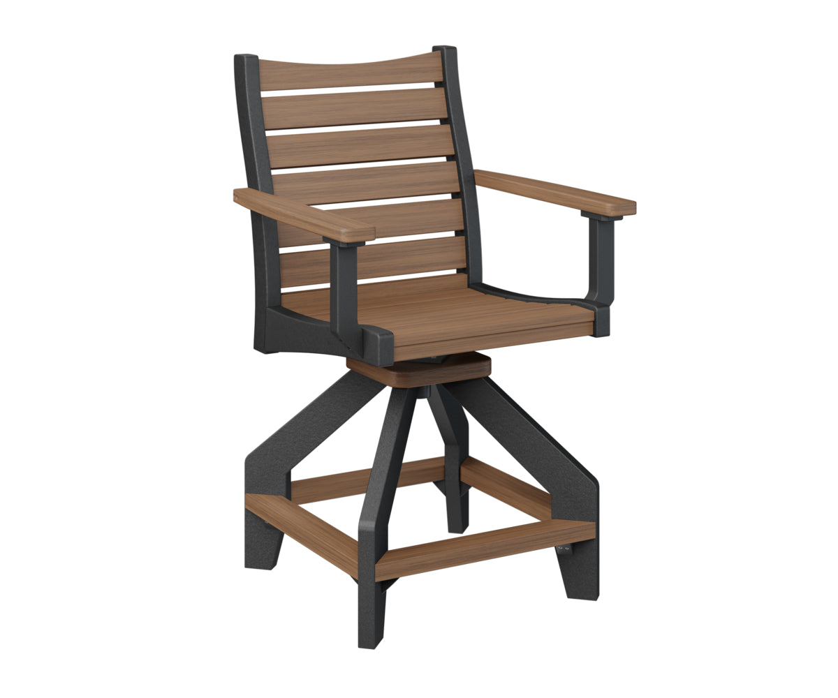 Berlin Gardens Bristol Swivel Counter Chair - Adjustable Height Bar Stool with 360° Rotation, Padded Seat & Backrest - Perfect for Kitchen Islands, Breakfast Bars & Home Decor