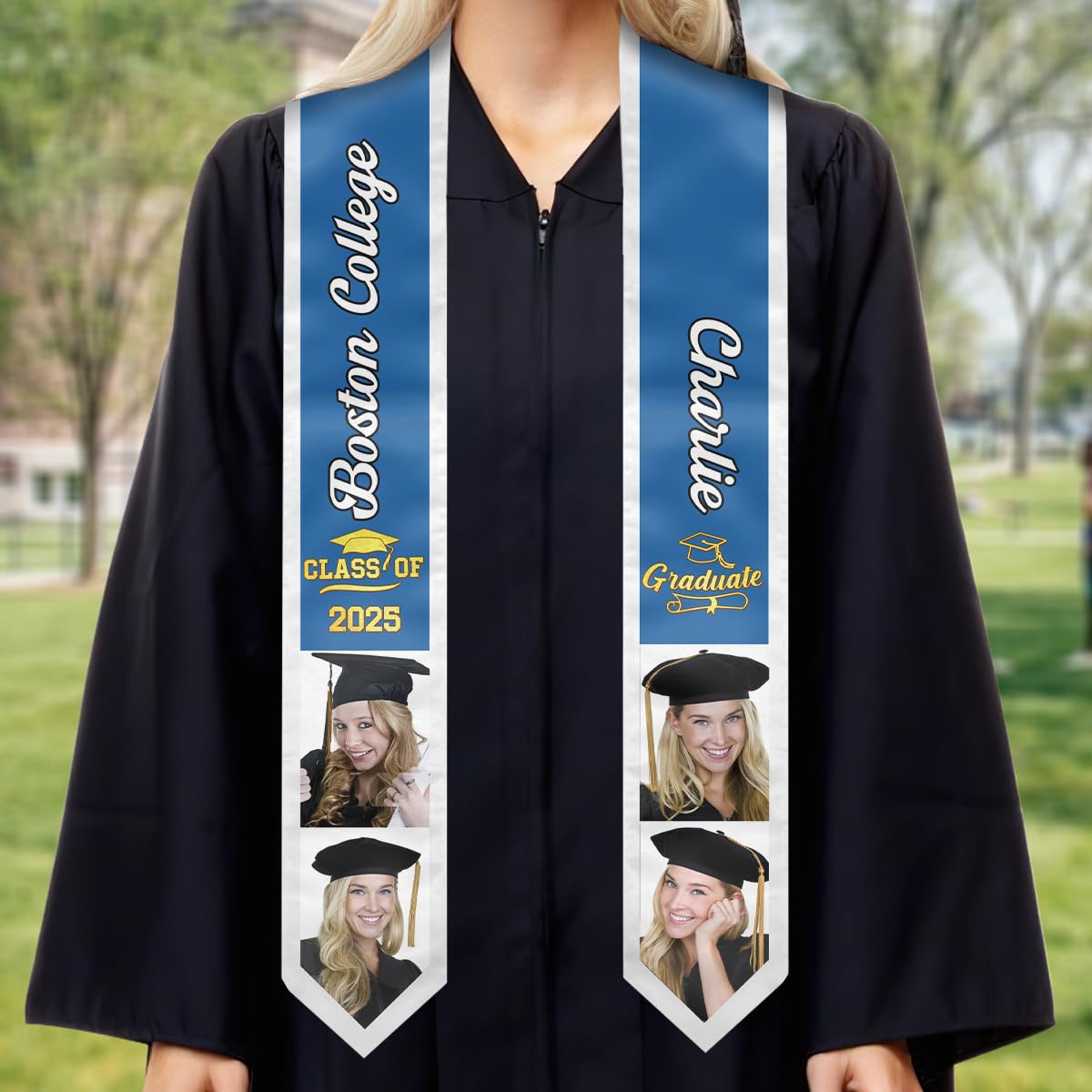 Custom Graduation Stole Class of 2025 - Personalized Graduation Sash for High School & College Ceremonies - Perfect Graduation Gift for Students & Teachers - Commencement, Graduation Party & Photo Props