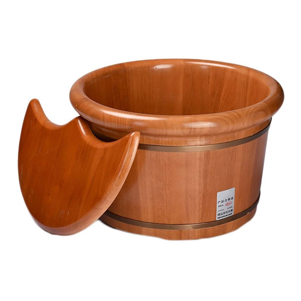 Premium Wooden Foot Spa Bath Tub for Home Use - Relaxing Foot Massage & Sauna Soak - Perfect for Stress Relief, Detox & Pedicure Care