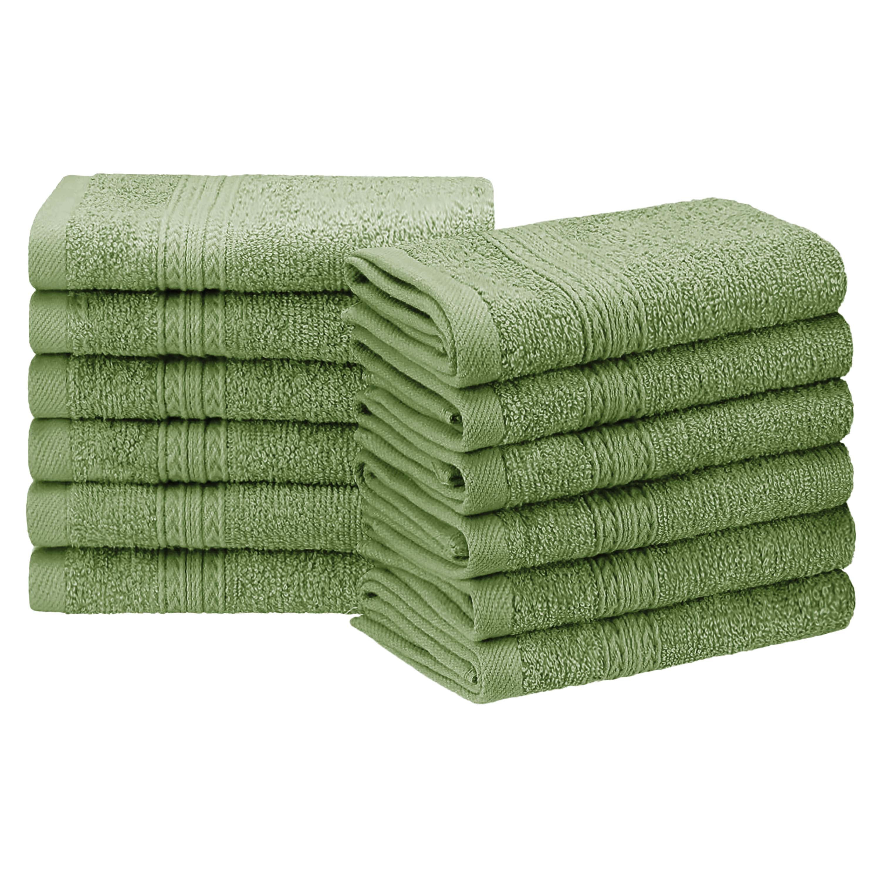 Organic Cotton 12-Piece Solid Face Towel Set | Eco-Friendly, Soft & Absorbent | Perfect for Spa, Gym, Travel & Home Use