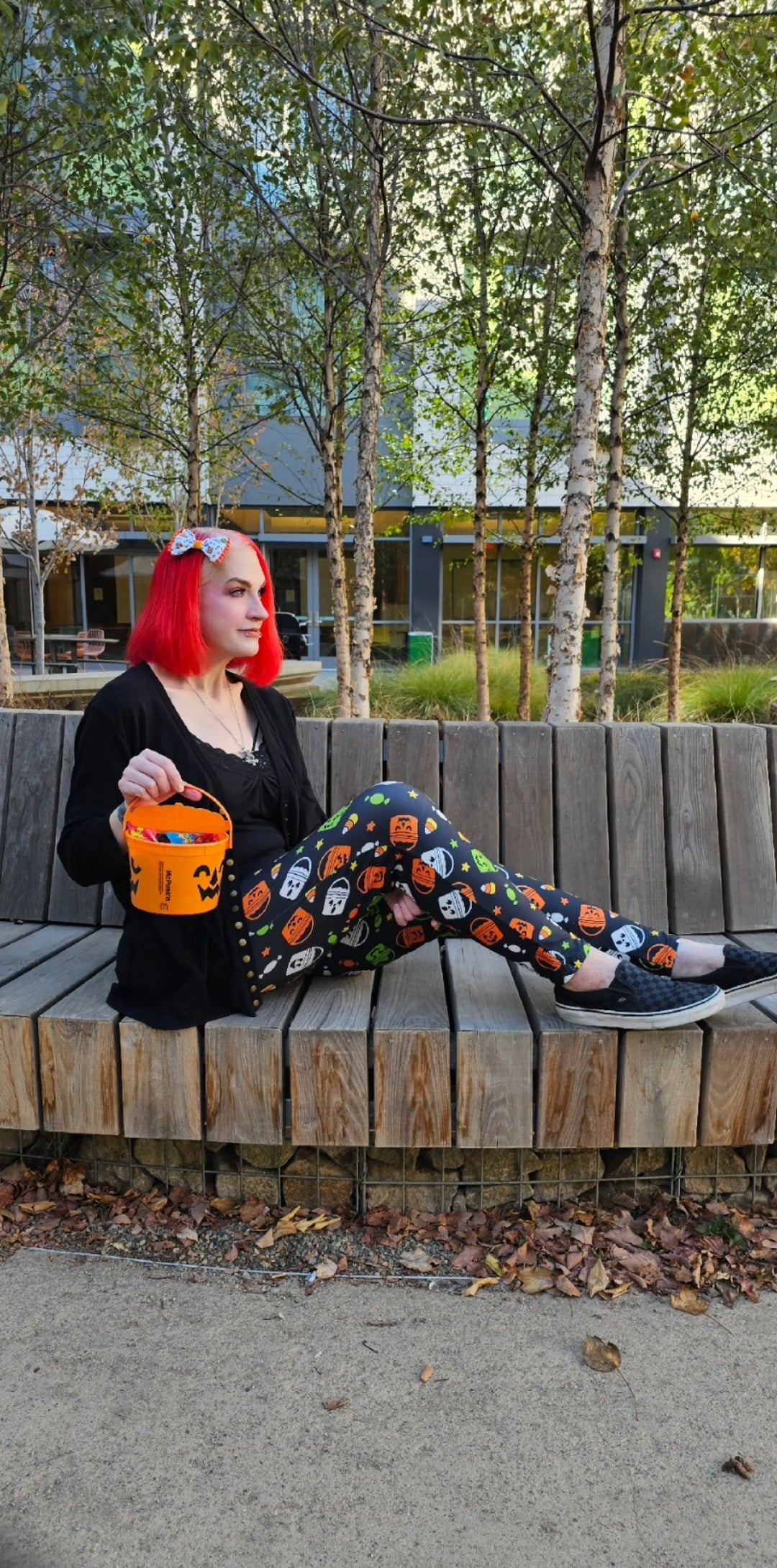 Boo Buckets - The Sketchy Pumpkin (Exclusive) - Pocket Leggings for Women | Halloween Costume Accessories & Everyday Wear