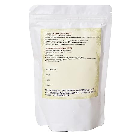 School Of Sage Multani Mitti (Fuller's Earth Clay) - 400 Gram Pack of 2 | Natural Face Mask for Acne, Oily Skin & Glowing Complexion | DIY Beauty & Ayurvedic Skincare
