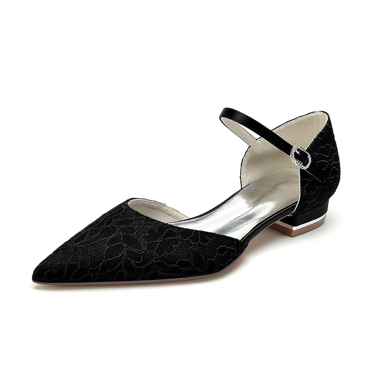 2.5cm Flat Heel Lace-Up Shoes for Women - Elegant Silk-Like Comfort & Style | Perfect for Weddings, Parties & Special Occasions