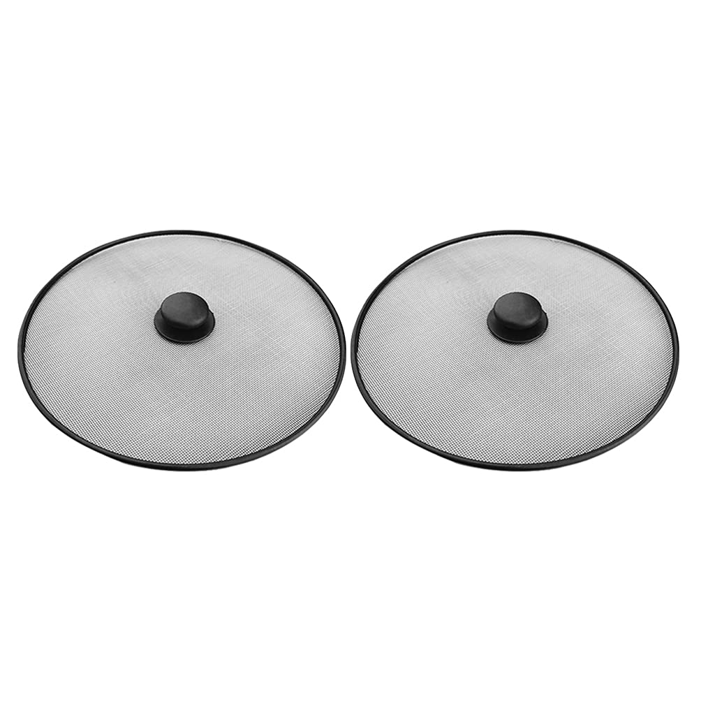 Hemoton 2-Pack Explosion-Proof Pot Lid - Oil Splatter Guard for Frying Pans & Cooking Pots - BPA-Free Kitchen Splatter Screen - Perfect for Sauteing, Frying & Deep Frying - Ideal for Home Chefs & Restaurant Use