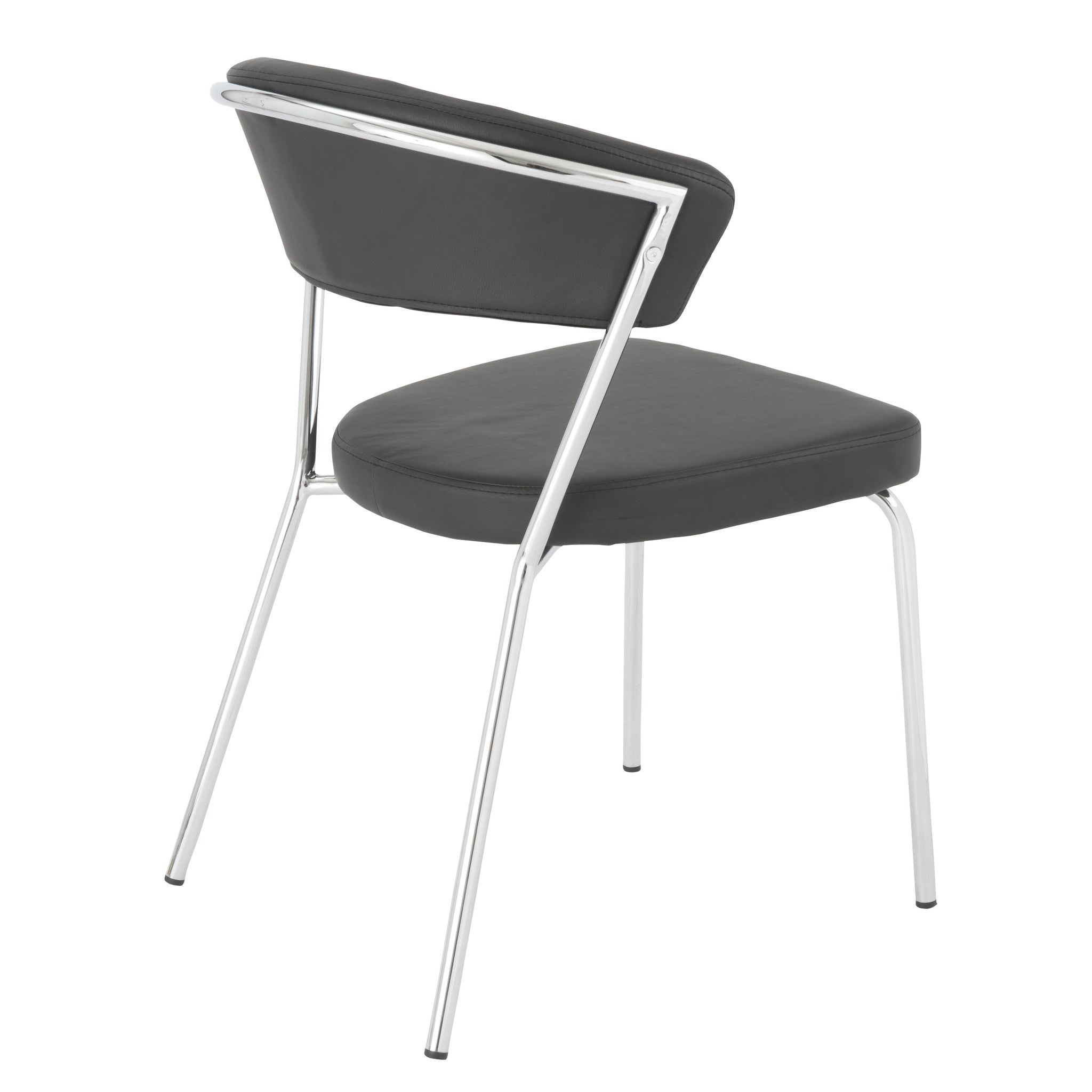 Draco Dining Chair with Chrome Legs - Modern Kitchen & Dining Room Furniture for Home & Restaurant Use