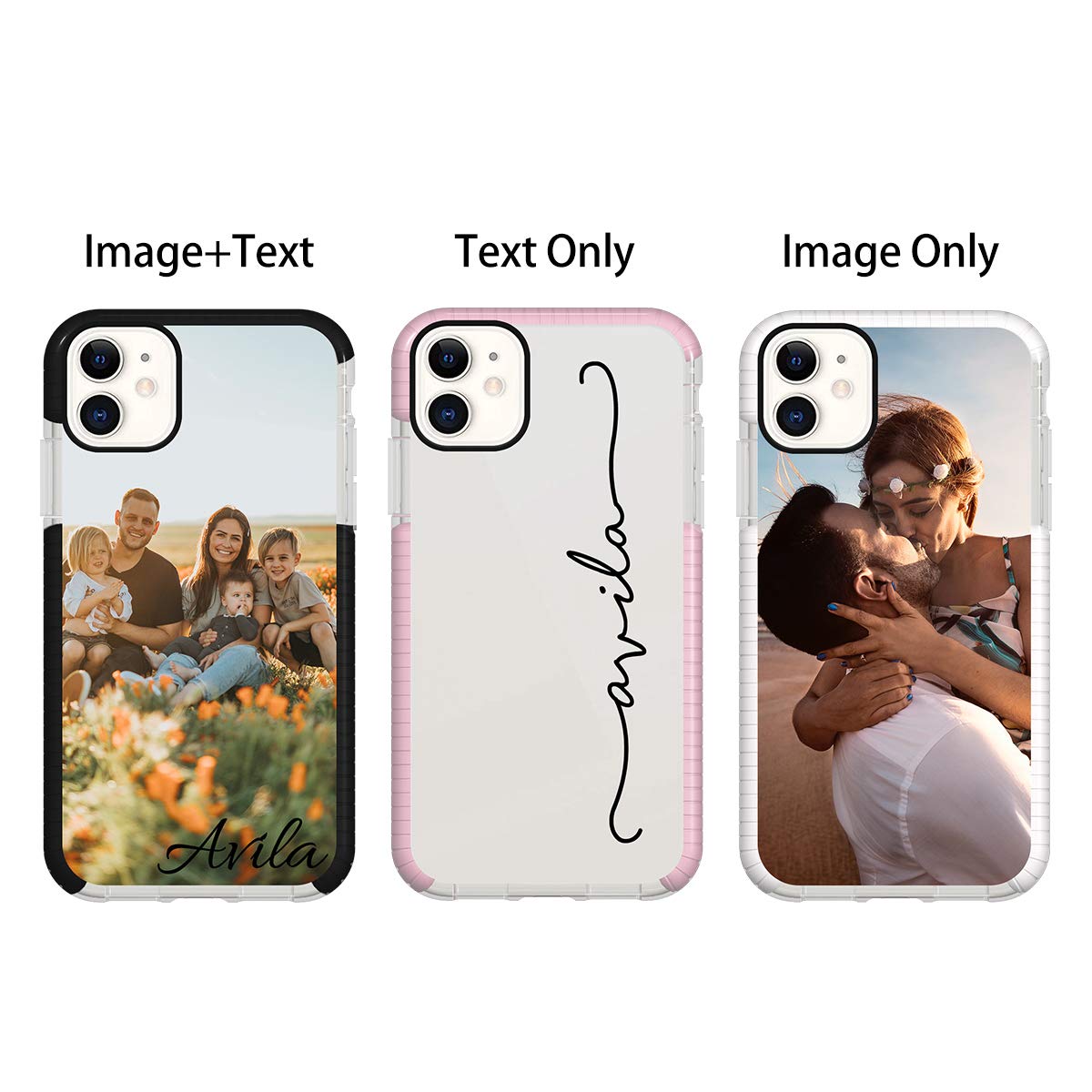 Custom iPhone 11 Pro Max Phone Case with Personalized Photo & Name - Impact Protective Black Case - Perfect Birthday, Christmas, Valentine's Day Gift for Her, Him & Friends | Durable Protection for Everyday Use, Travel & Special Occasions