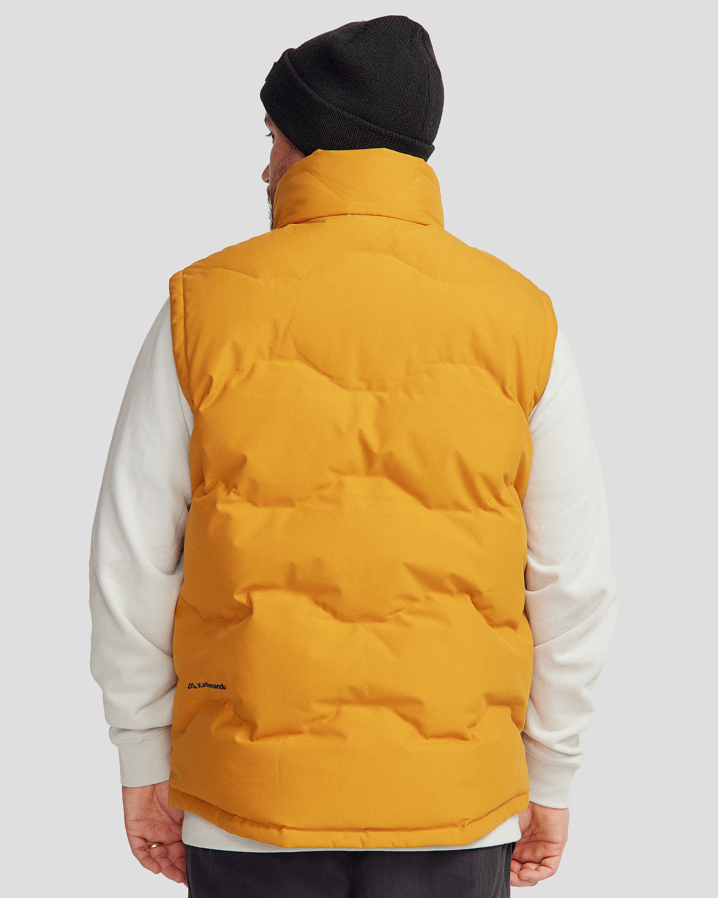 Men's Frisco X Down Vest - Lightweight Warm Puffer Jacket for Outdoor Activities - Golden Oak Color for Fall & Winter Fashion