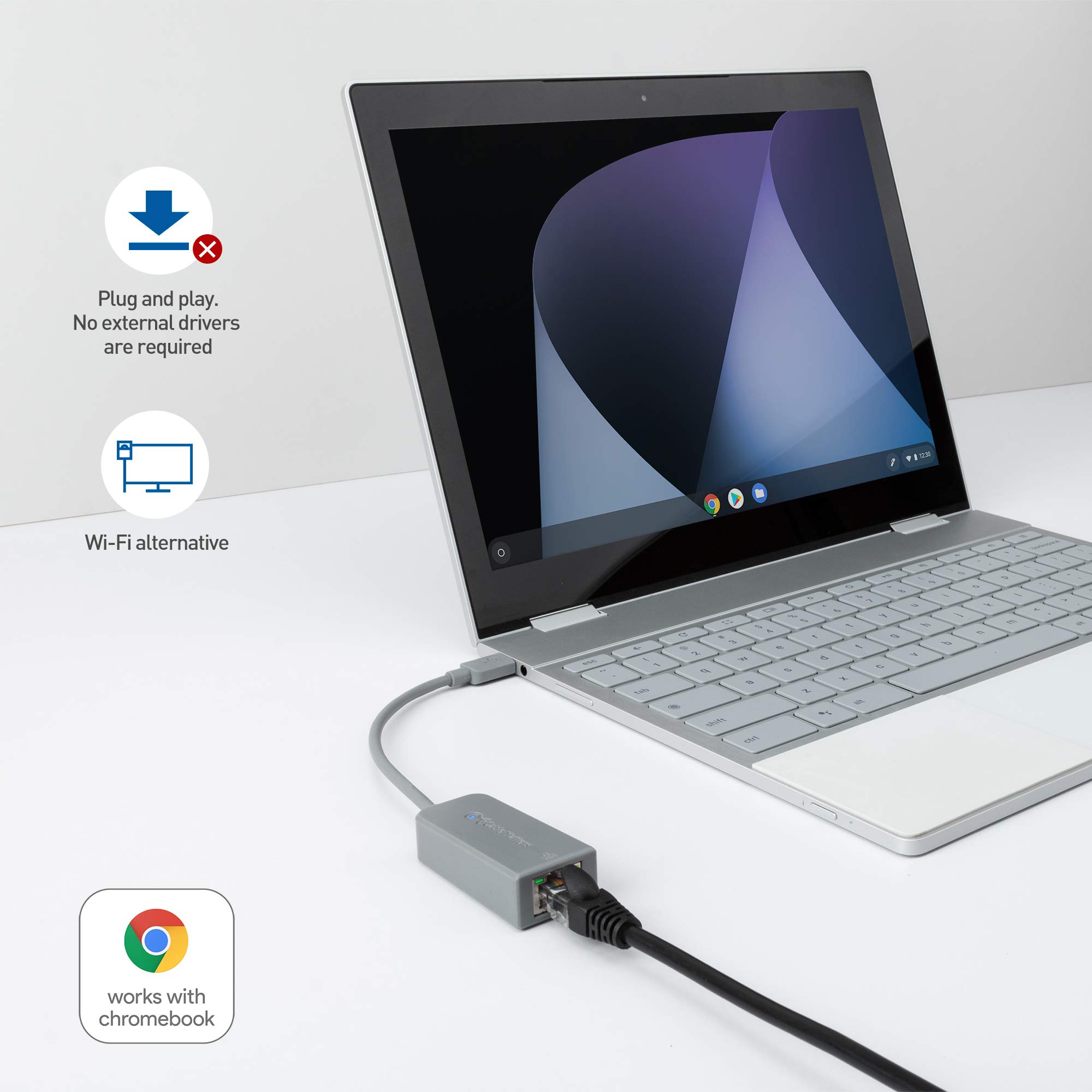 **Cable Matters USB C to Ethernet Adapter - 1Gbps Gigabit Ethernet, PXE Boot, MAC Address Clone (Thunderbolt 3 Compatible) - Gray - Works with MacBook Pro, XPS, Surface Pro - Perfect for Home Office, Gaming & Remote Work**