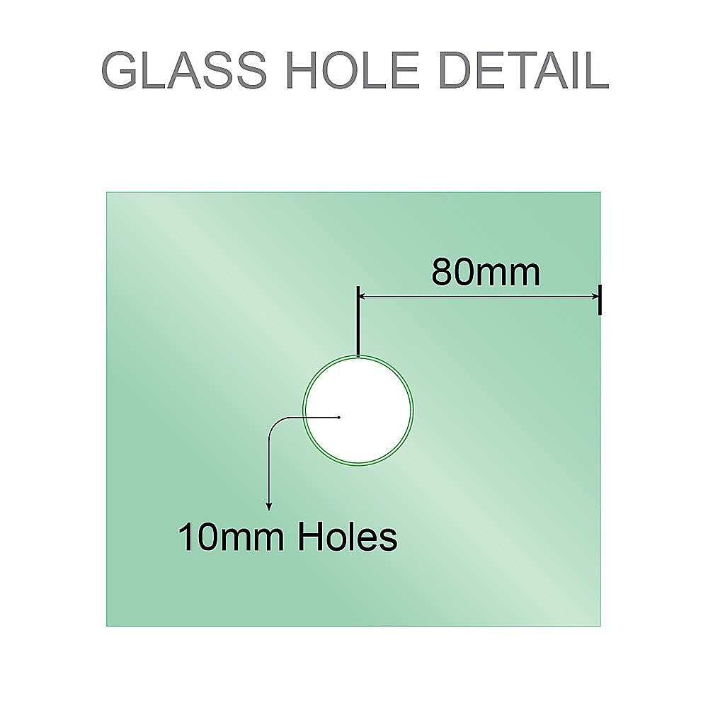 120cm Frameless Shower Screen with White Brackets & Stainless Steel Hinges - Square Knob Handle for Modern Bathrooms - Perfect for Wall to Wall Installation in Small to Medium Bath Spaces