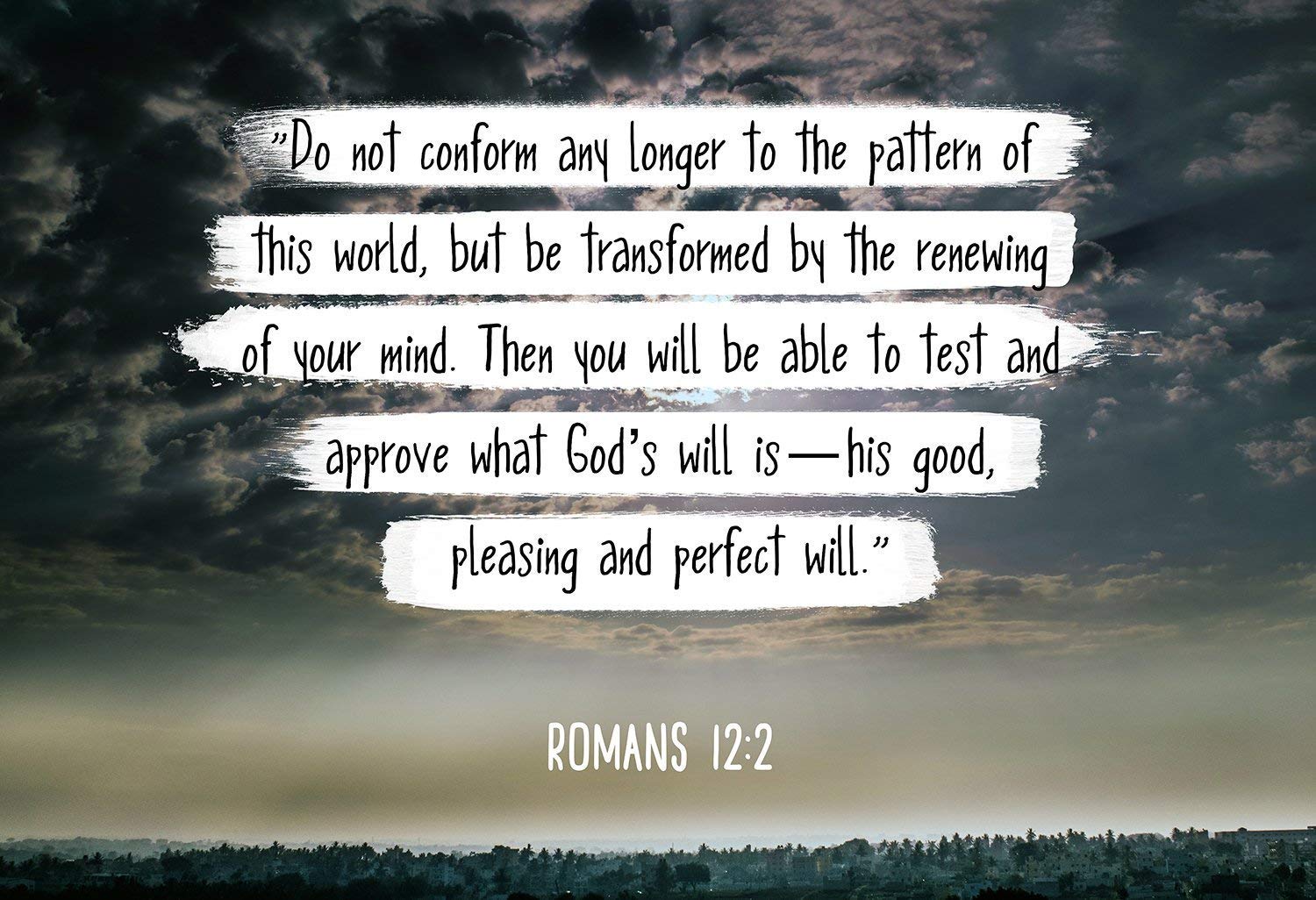 Romans 12:2 Do Not Conform Bible Verse Poster - 13x19 Inches Unframed Scripture Wall Art - Inspirational Christian Gift Under $20 - Perfect for Home, Office & Church Decor