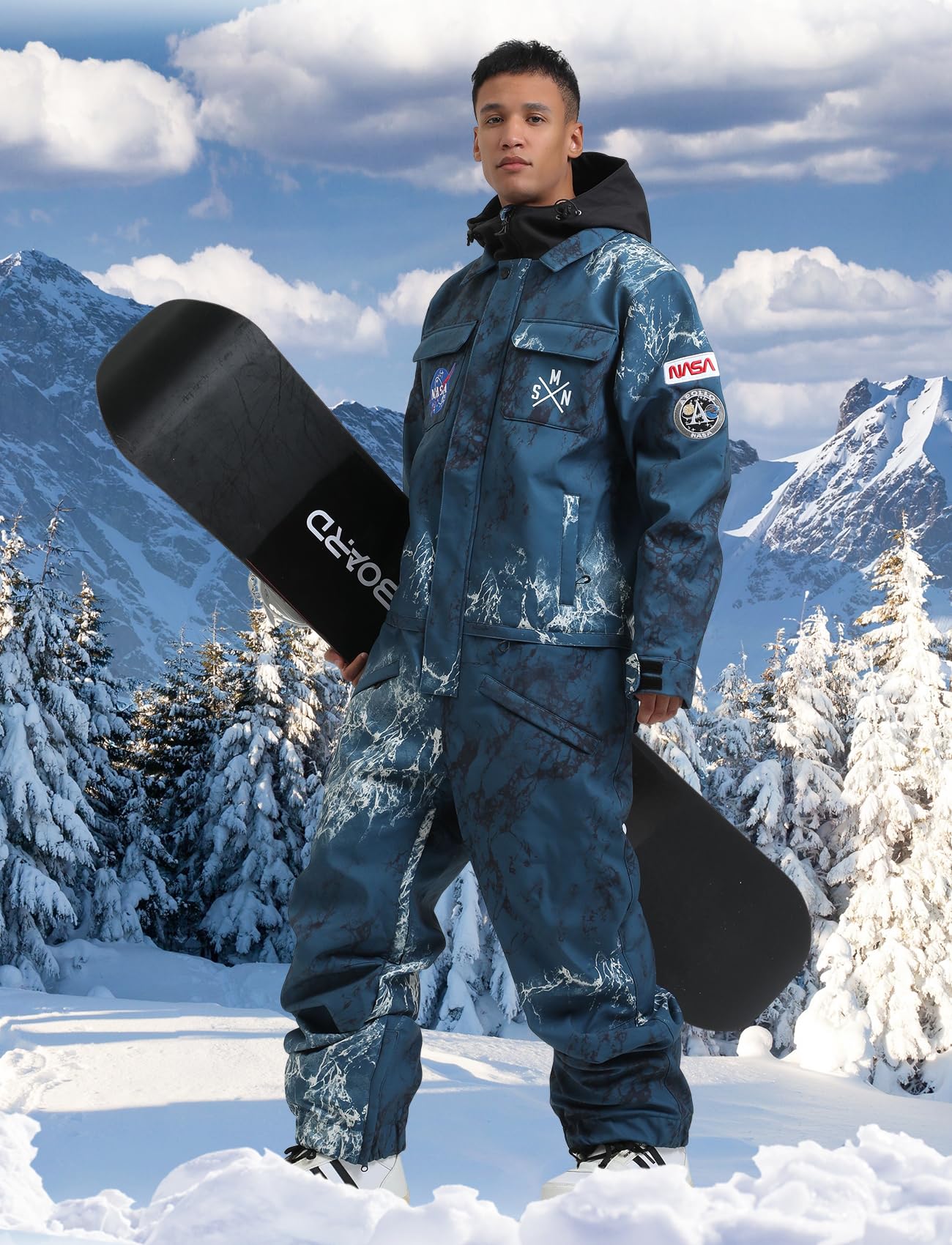 GSOU SNOW Waterproof Windproof Insulated Ski Suit for Women & Men - One Piece Snowsuit for Skiing, Snowboarding & Winter Sports | Perfect for Ski Resorts, Snow Hiking & Cold Weather Adventures