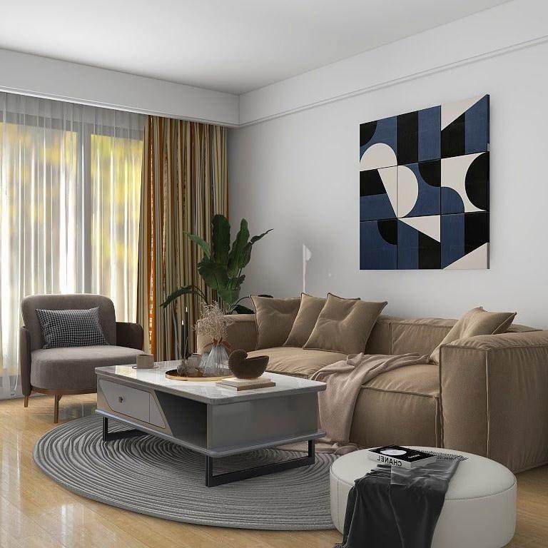 Harper Marble Tech Modern Coffee Table - 51