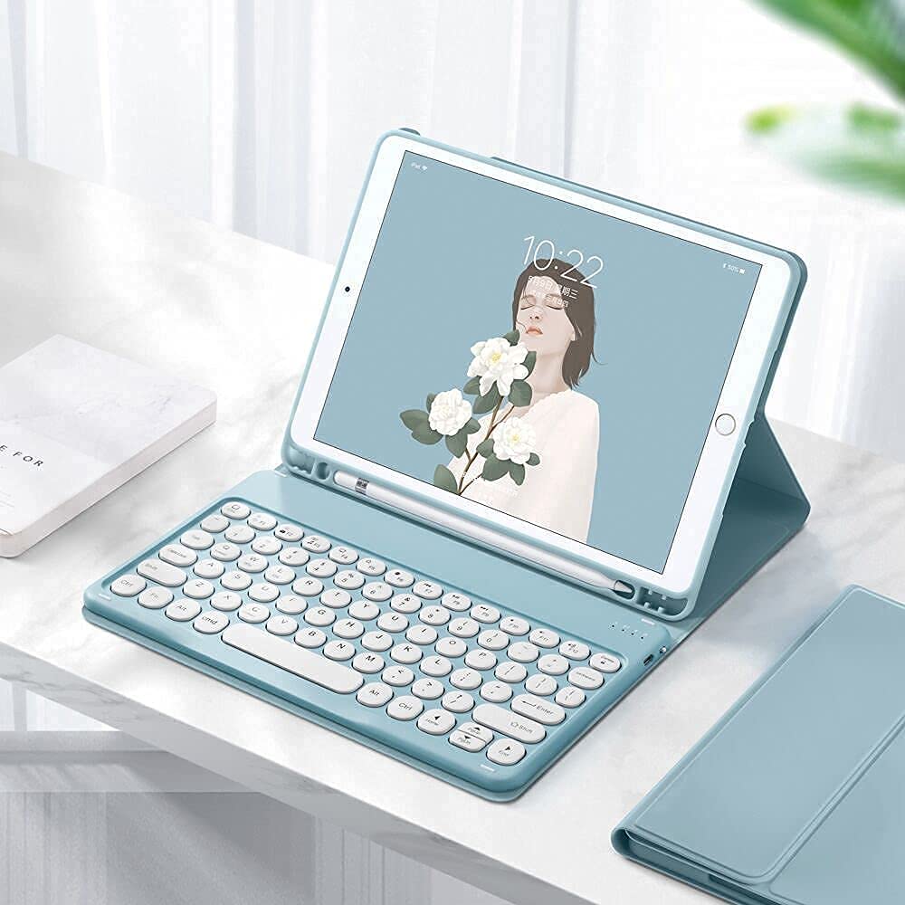 Wireless Bluetooth Keyboard Case for iPad Mini 5/4 - Detachable Magnetic Keyboard with Pencil Holder & Soft Back Cover for 7.9 inch iPad Mini 5th/4th Generation (Teal) | Perfect for Typing, Note-Taking & Productivity on the Go