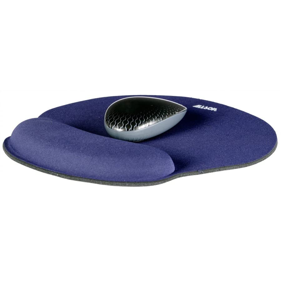 Allsop ASP30206 Memory Foam Mouse Pad Pro - Blue | Ergonomic Wrist Support for Office & Gaming | Comfortable Desk Accessory for Computer Work & PC Gaming