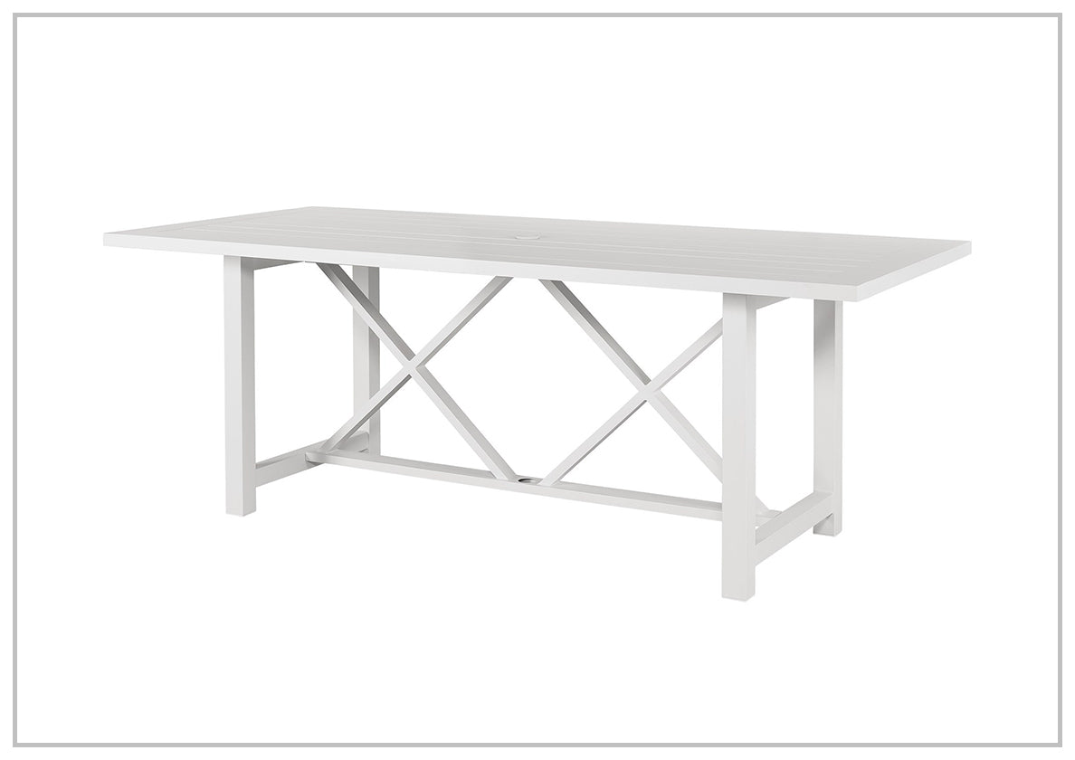Tybee Outdoor Rectangle Dining Table - Weather-Resistant Universal Furniture for Coastal Living - Perfect for Patio, Garden, and Poolside Dining