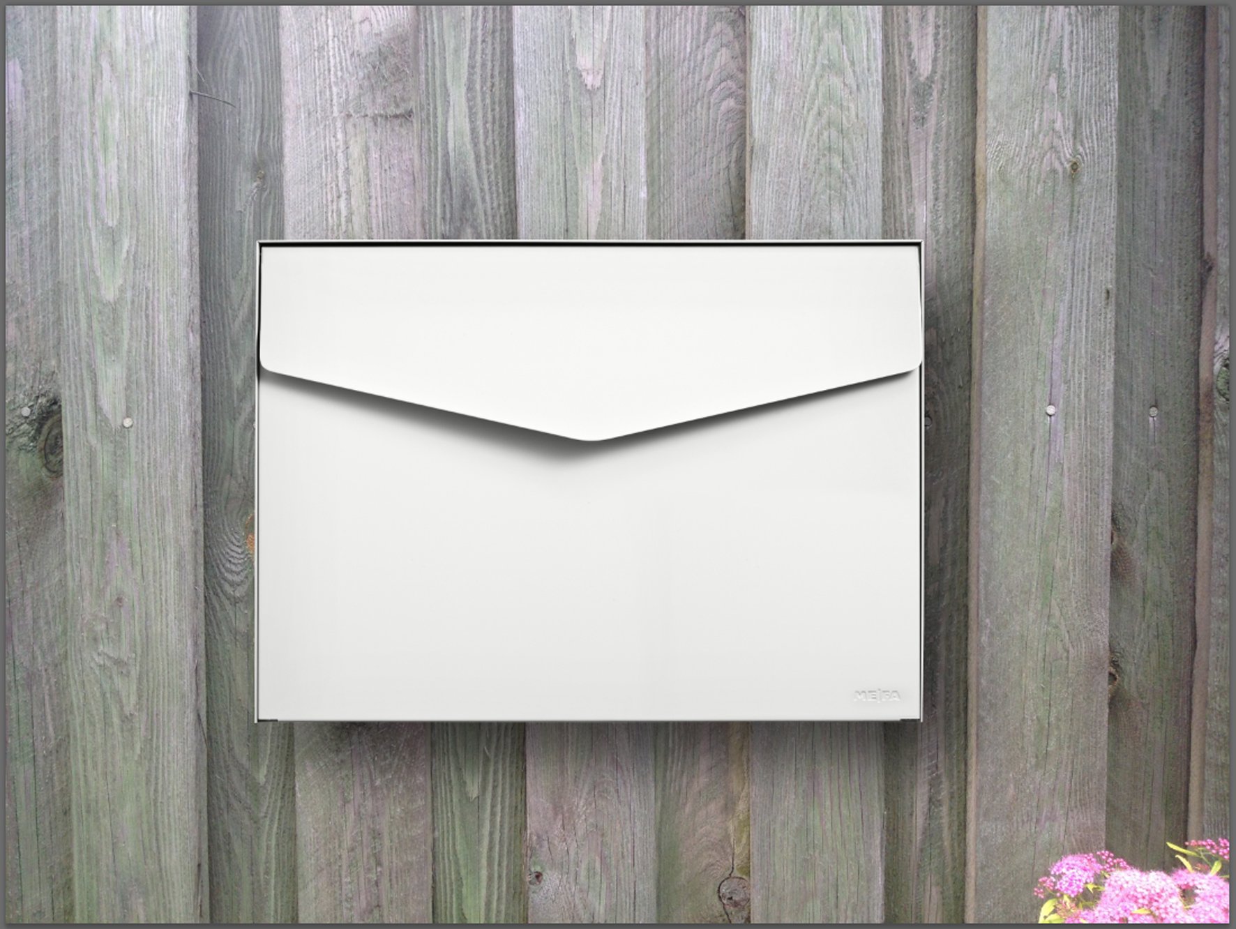Secure White Letter Box with Key Lock - 12.3