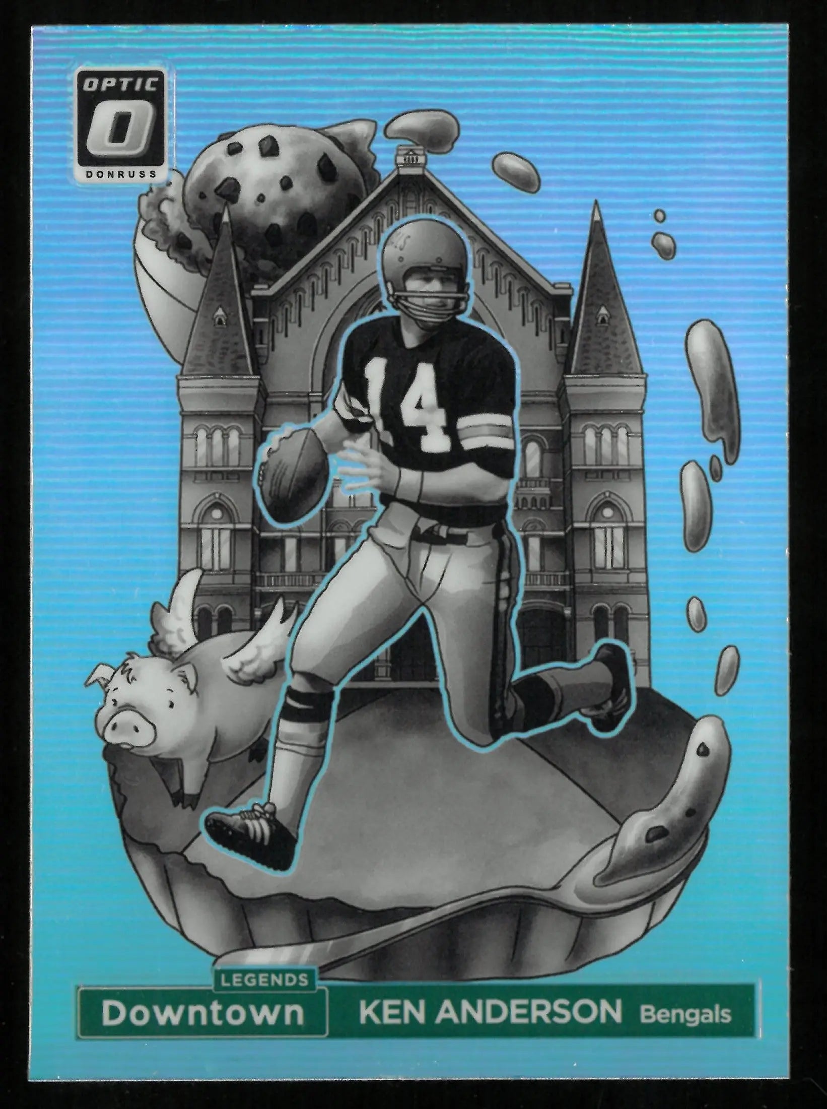 2024 Panini Donruss Optic Football Ken Anderson Legend Downtown Trading Card - Rare Collectible for NFL Fans & Sports Memorabilia Enthusiasts - Perfect for Display, Trading, and Investment