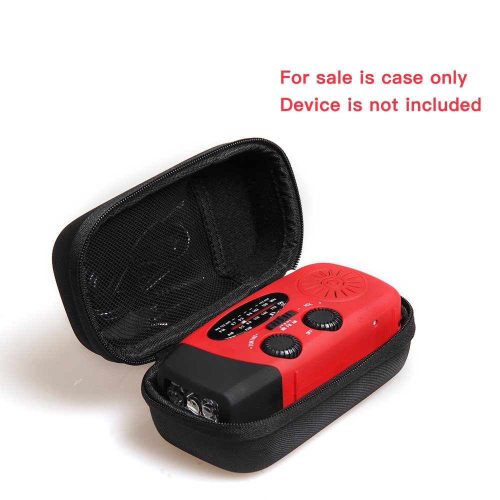 Hermitshell Hard Travel Case for RunningSnail/Esky/iRonsnow Emergency Hand Crank Solar AM/FM NOAA Weather Radio - Durable Protective Cover for Camping, Hiking & Outdoor Adventures