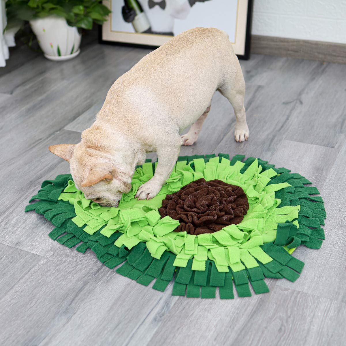 Durable Dog Snuffle Mat - Slow Feeding Pad for Pet Nosework Training & Mental Stimulation | Encourages Natural Foraging Skills, Interactive Puzzle Toy for Dogs | Perfect for Stress Relief, Mealtime Enrichment & Indoor Play