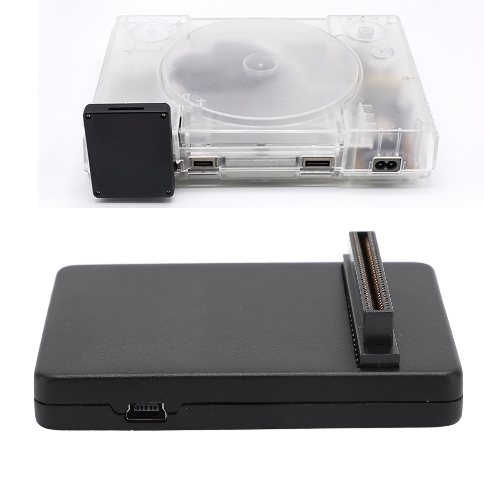 ASHATA PS1 Fat Optical Drive Emulator Kit - SDL Adapter with 3D Printed Case & Storage Card for Retro Gaming | Compatible with PlayStation 1 Fat Console | Perfect for Game Preservation & Classic Gaming Experience (Black)