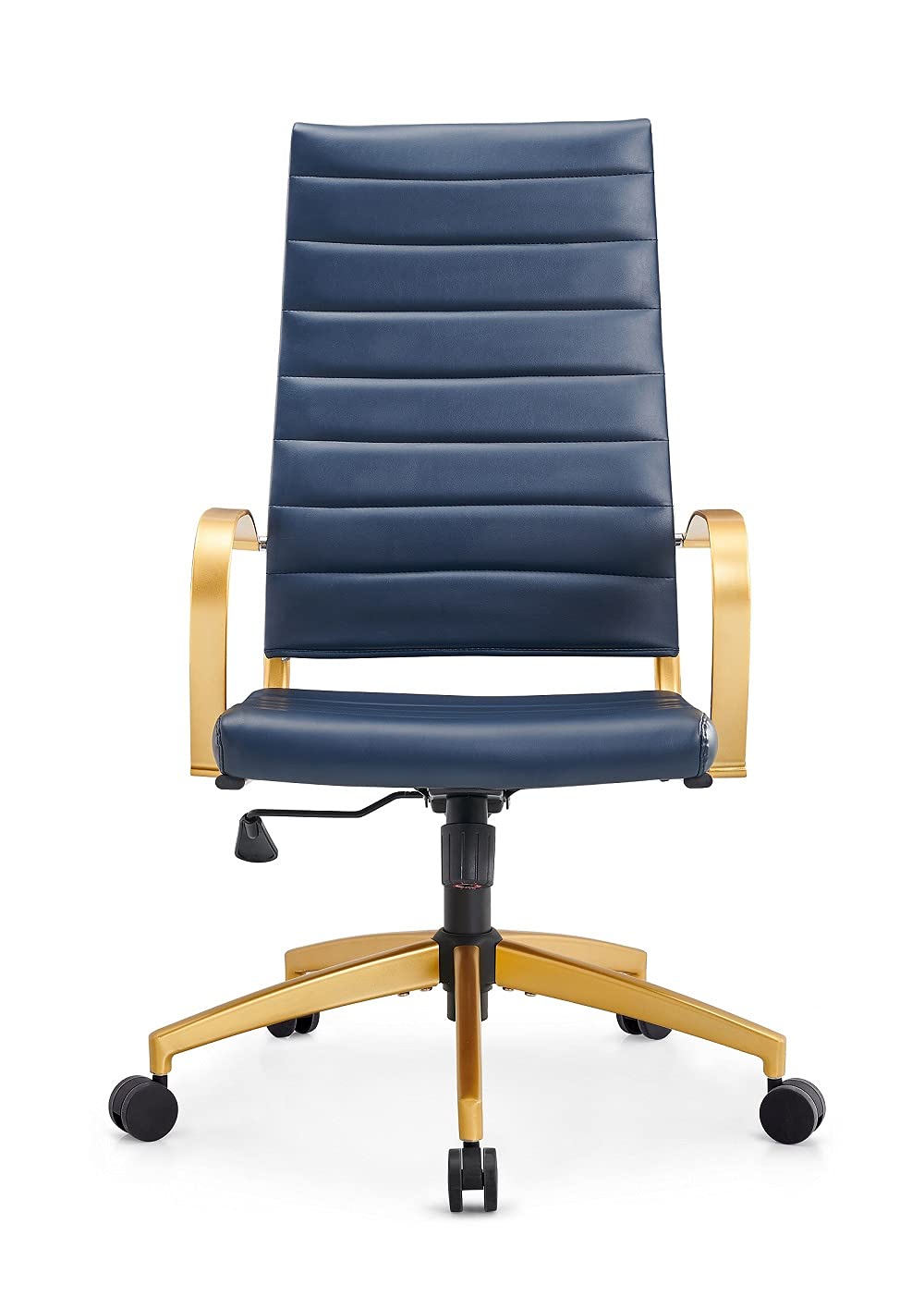 Ergonomic Office Chair with Gold & Blue Design - Adjustable Desk Chair for Home & Workspaces - Perfect for Long Hours of Sitting, Gaming, or Studying