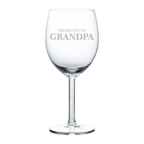 10 oz Wine Glass Goblet - Perfect for Grandpa Pregnancy Announcement & New Grandfather Gifts - Ideal for Gender Reveal Parties, Baby Showers & Celebrations