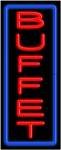 Buffet Glass Neon Sign #10972 - Handcrafted in USA | Perfect for Bars, Restaurants & Home Decor