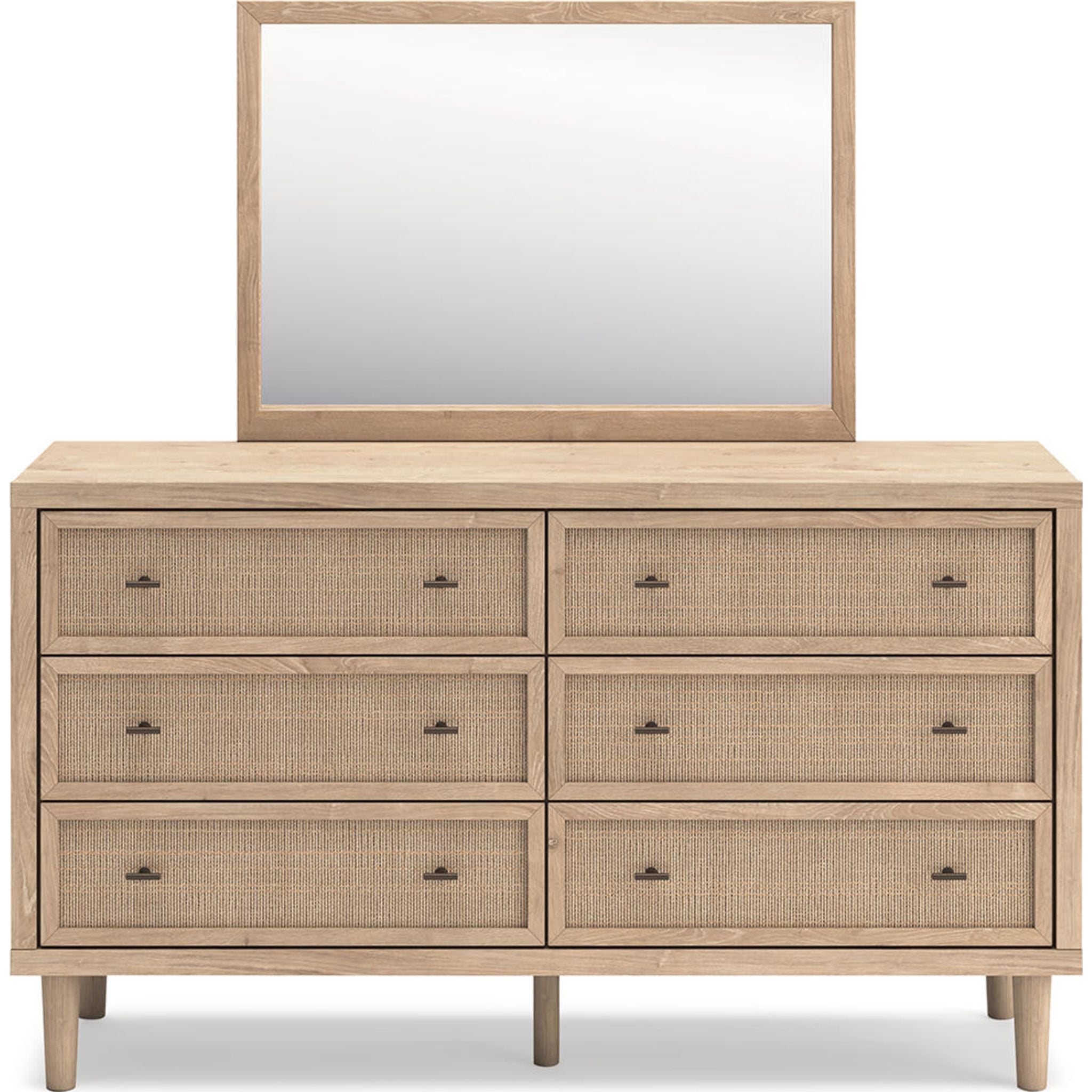 Cielden 6-Piece Queen Size Platform Bedroom Set with Two-Tone Finish - Modern Wooden Bed Frame, Nightstands & Dresser for Stylish Home Decor
