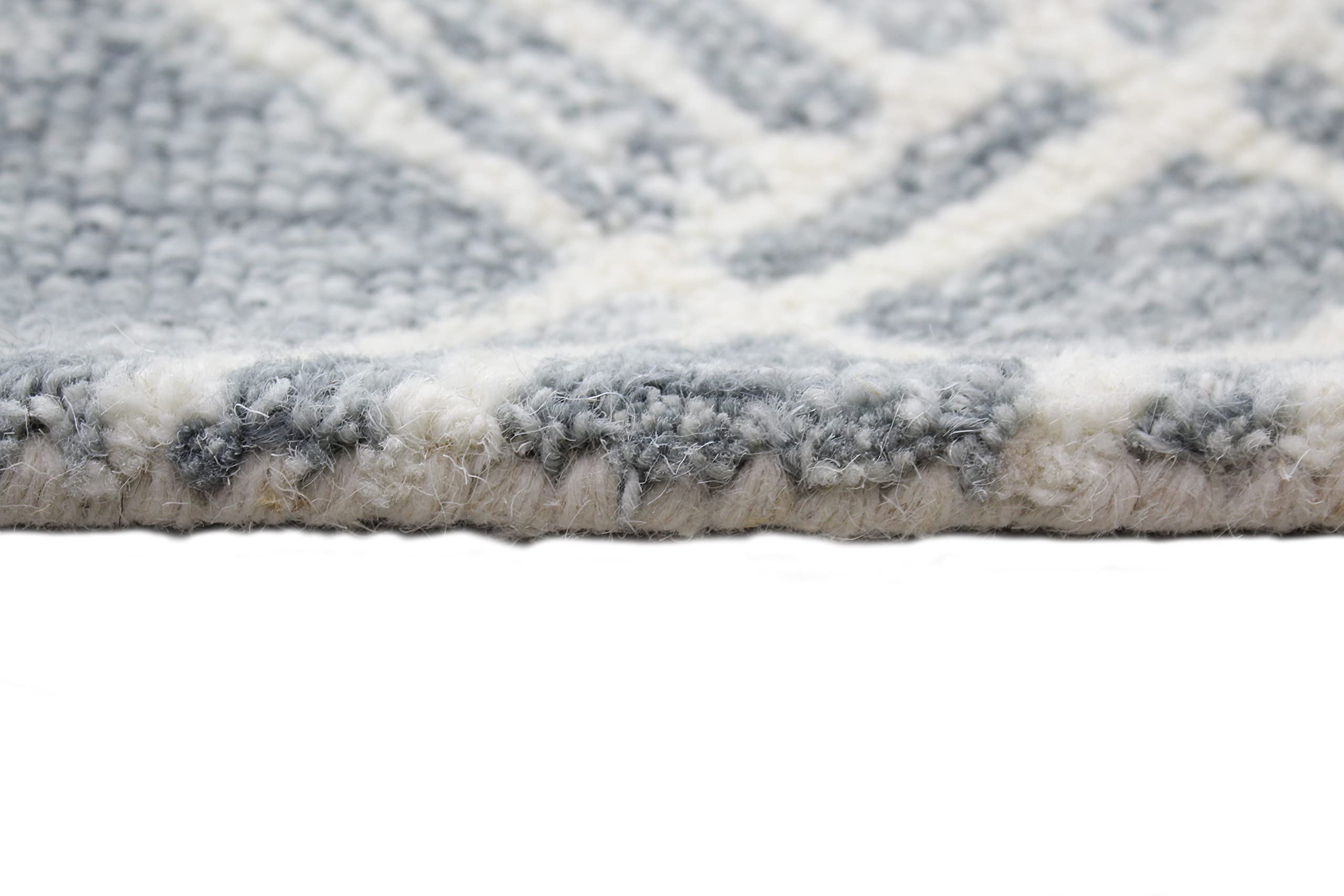 Bashian Collection 5’ x 7.6’ Silver Luxury Hand-Tufted Wool Area Rug - Soft Living Room Carpet, Entryway Runner, Bedroom Decor - Perfect for Modern Home & Office Spaces