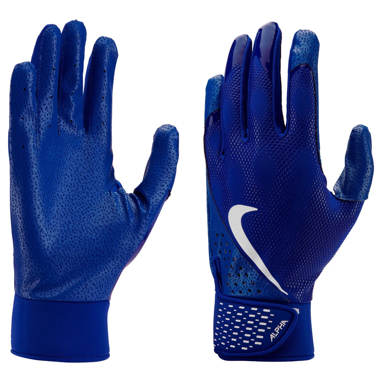 Nike Youth Alpha Batting Gloves for Baseball - Game Royal/White - XXL Size - Perfect for Little League Training & Games
