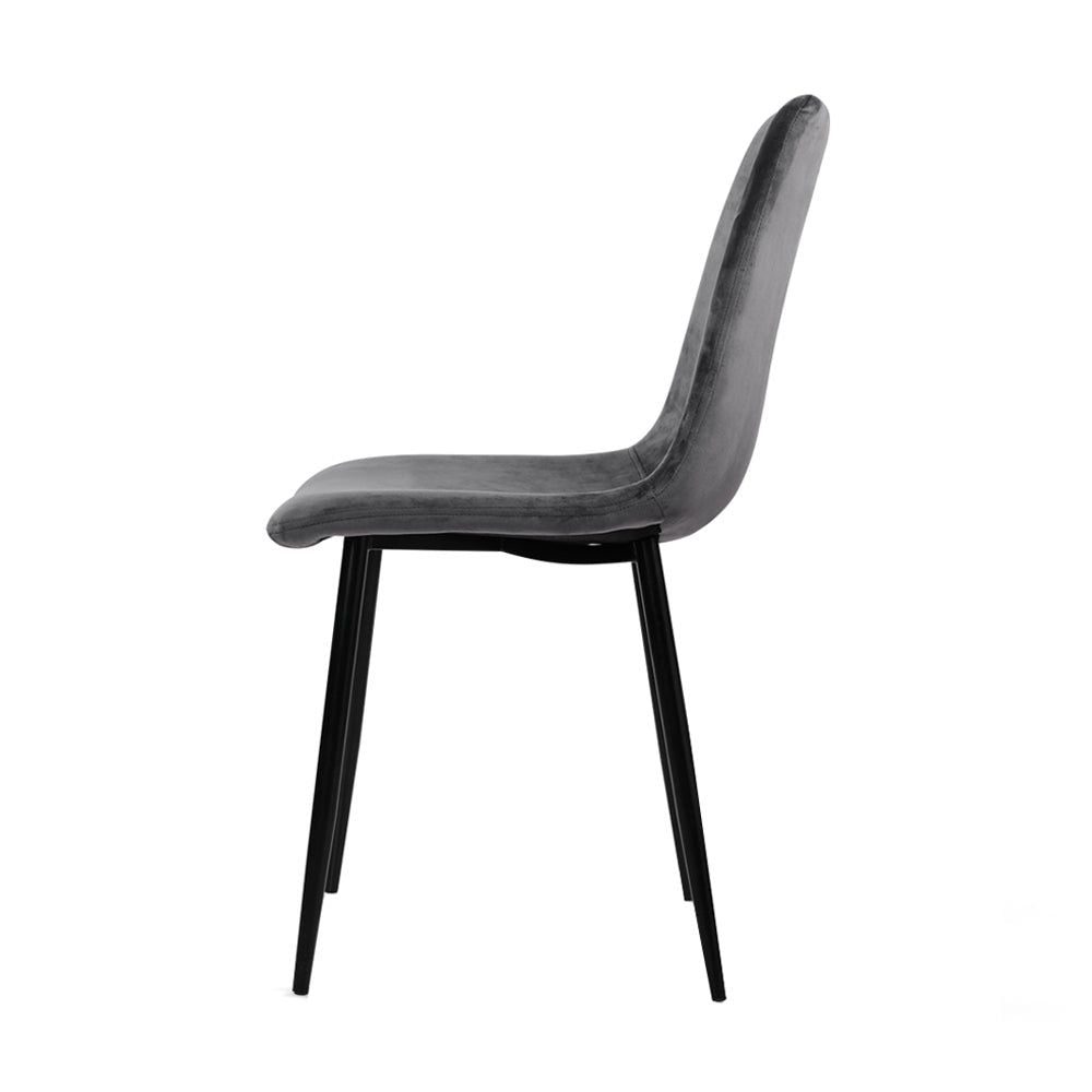 Modern Dining Chairs Set of 4 - Mid Century Style Wooden Kitchen Chairs with Upholstered Seats - Perfect for Dining Room, Kitchen, Breakfast Nook & Home Decor