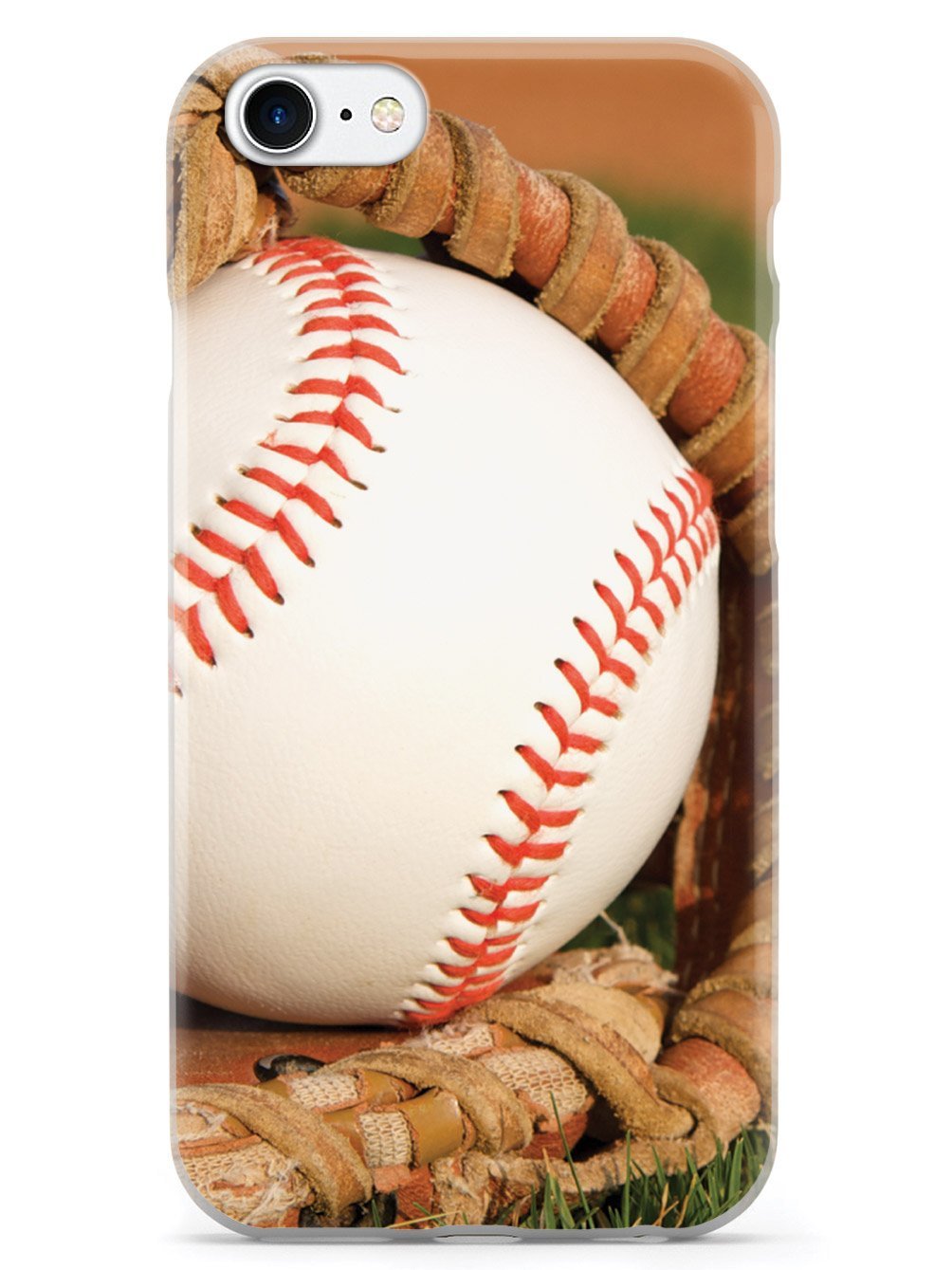 **Inspired Cases for iPhone 7 - 3D Textured Protective Phone Cover with Baseball in Glove Design - Shockproof & Slim Fit - Perfect for Sports, Outdoor Activities & Daily Use**